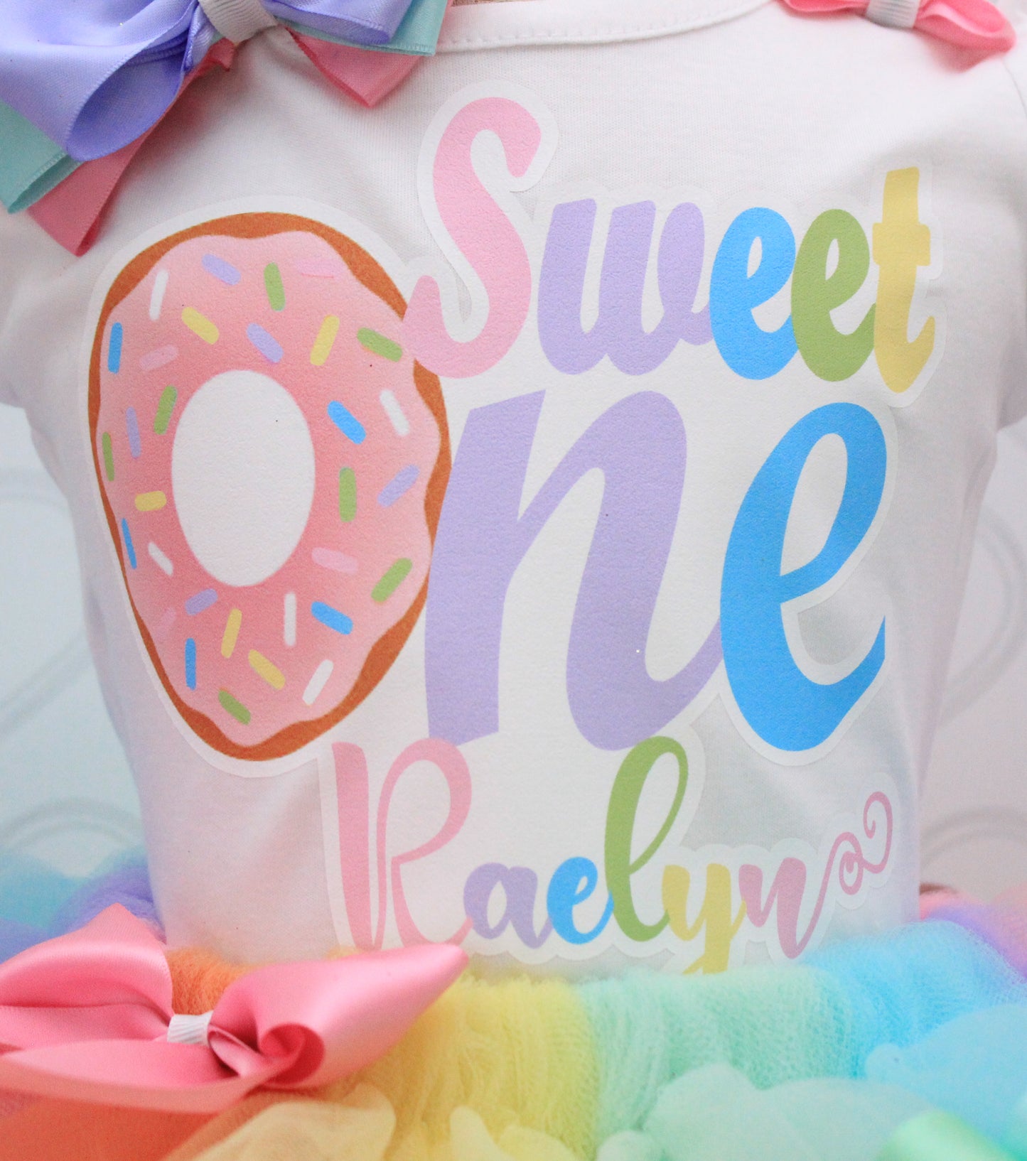Donut Tutu set- Donut outfit-Donut dress- donut tutu-Rainbow Donut tutu set