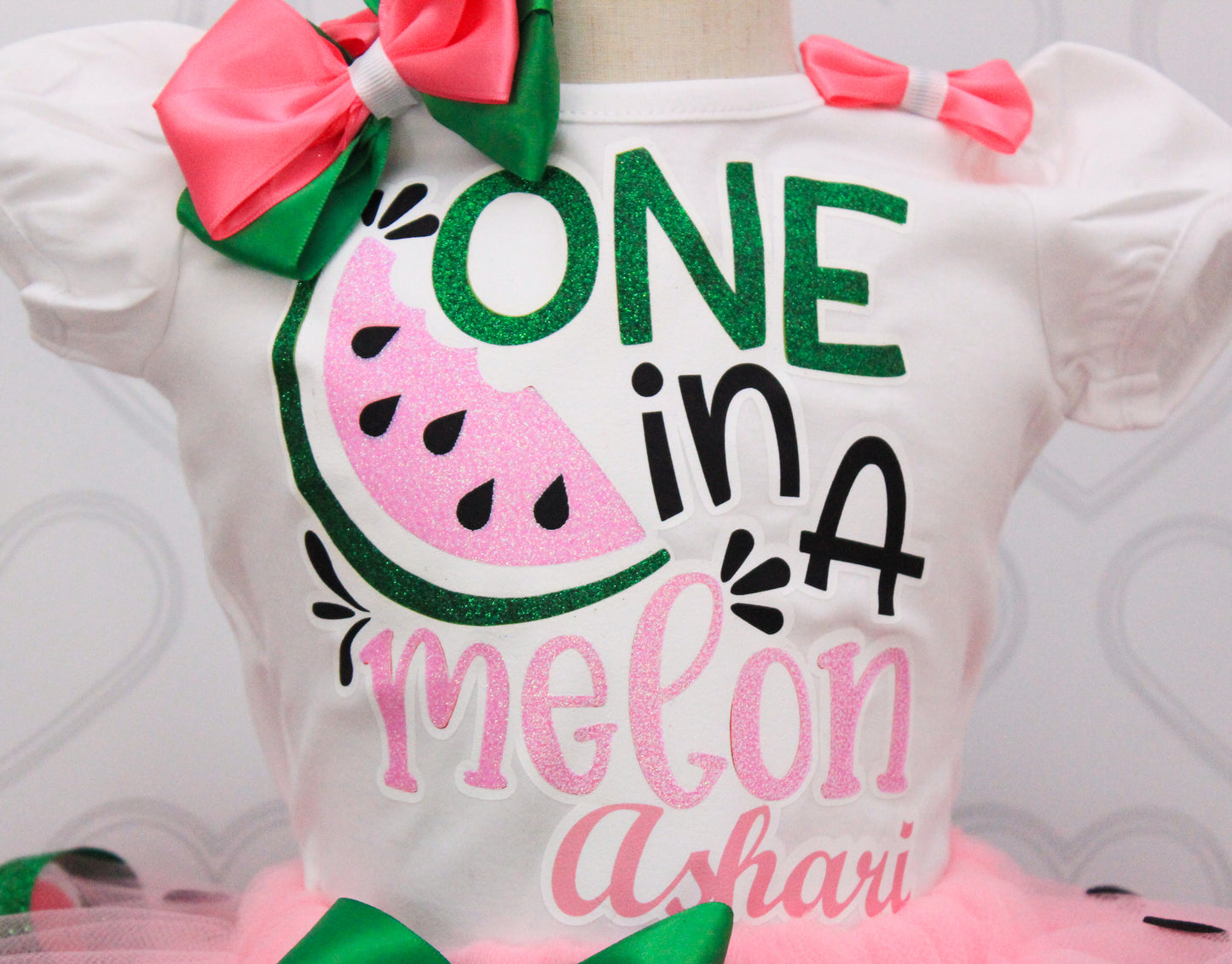 Watermelon tutu set-Watermelon outfit-Watermelon dress-One in a melon tutu set