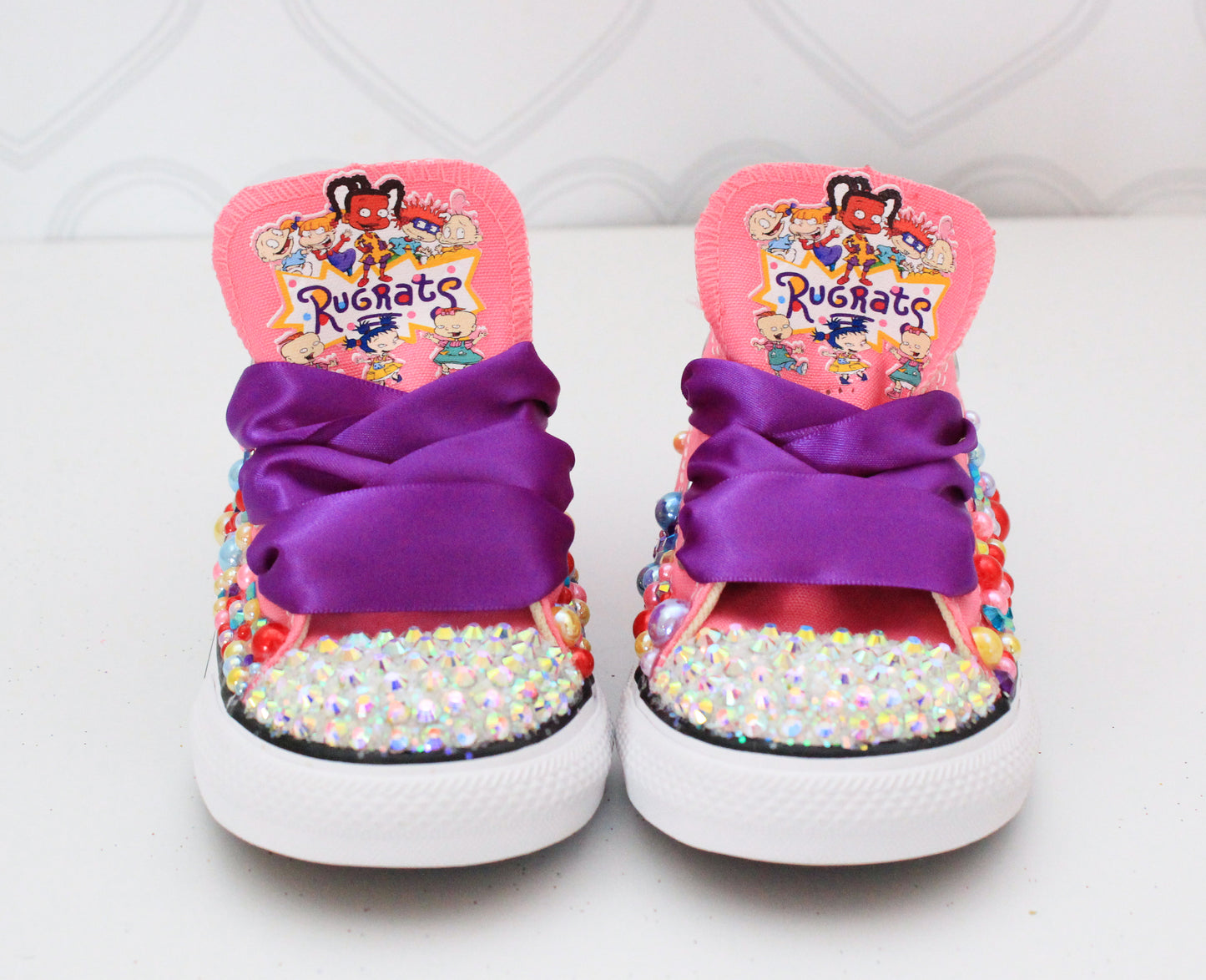 Rugrats shoes- Rugrats bling Converse-Girls Rugrats Shoes