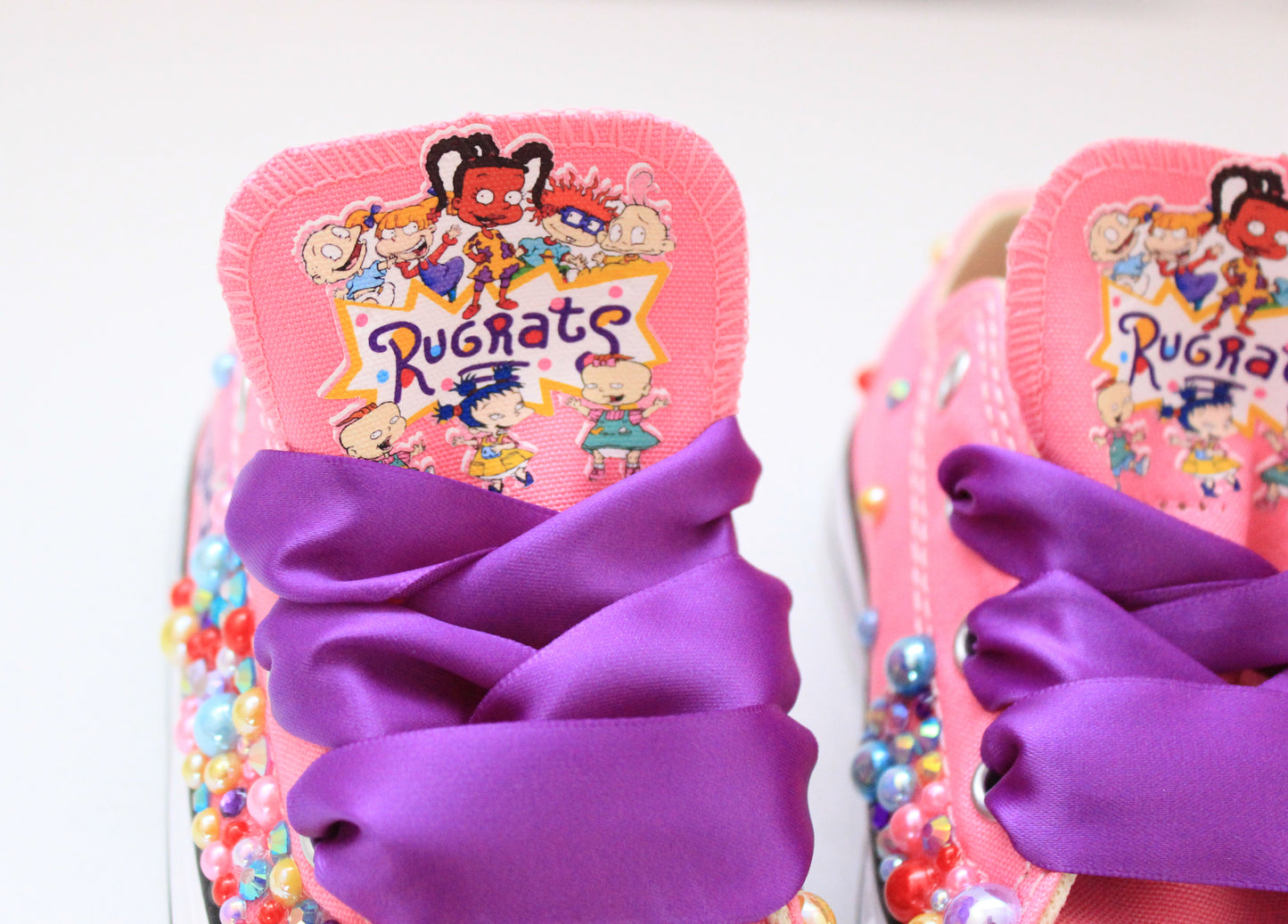 Rugrats shoes- Rugrats bling Converse-Girls Rugrats Shoes