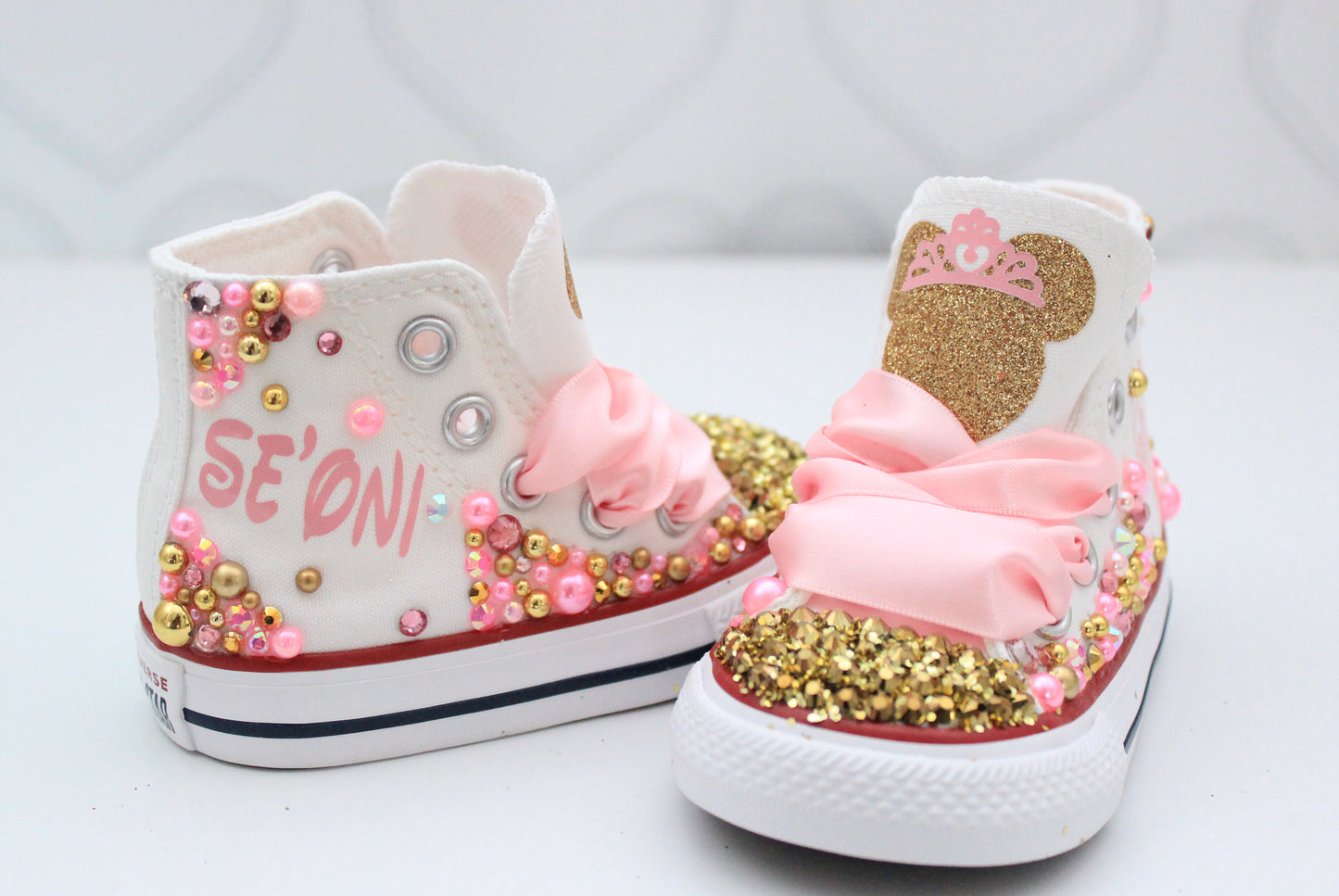 Minnie Mouse shoes- Minnie Mouse bling Converse-Girls Minnie Mouse Shoes-Minnie Mouse Converse