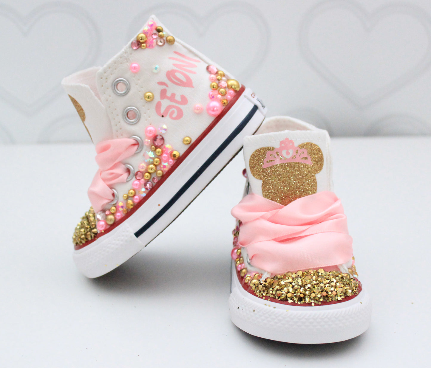 Minnie Mouse shoes- Minnie Mouse bling Converse-Girls Minnie Mouse Shoes-Minnie Mouse Converse