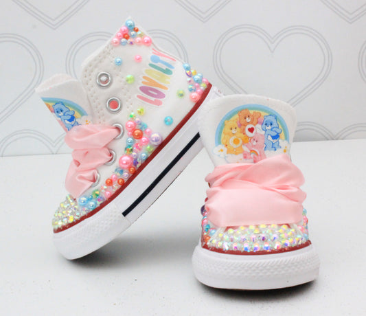 Care Bear shoes- Care Bear bling Converse-Girls Care Bear Shoes-Care Bear Converse