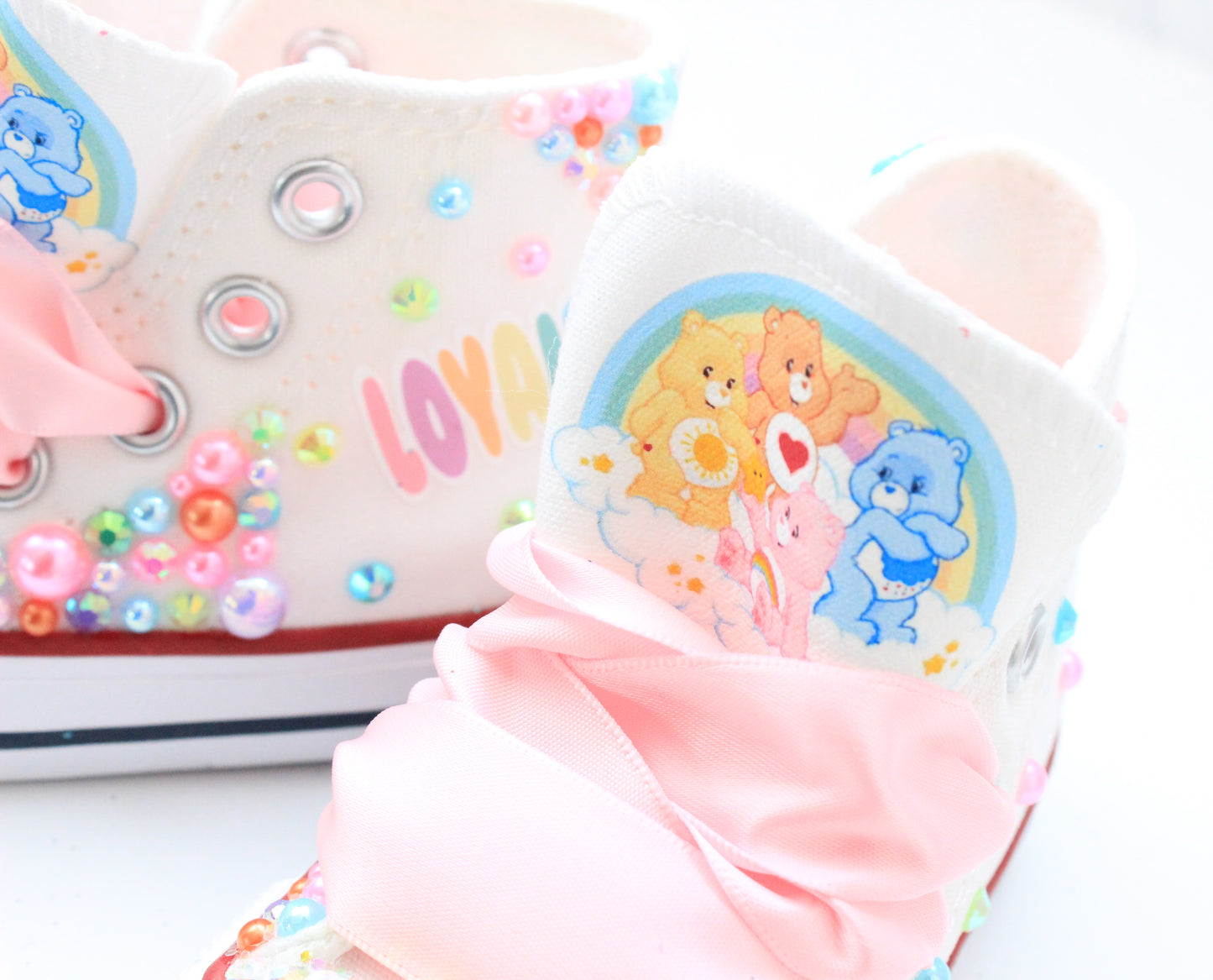 Care Bear shoes- Care Bear bling Converse-Girls Care Bear Shoes-Care Bear Converse
