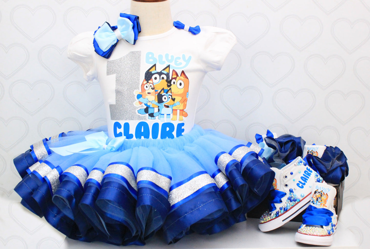 Bluey shoes- Bluey bling Converse-Girls Bluey Shoes- Bluey Converse