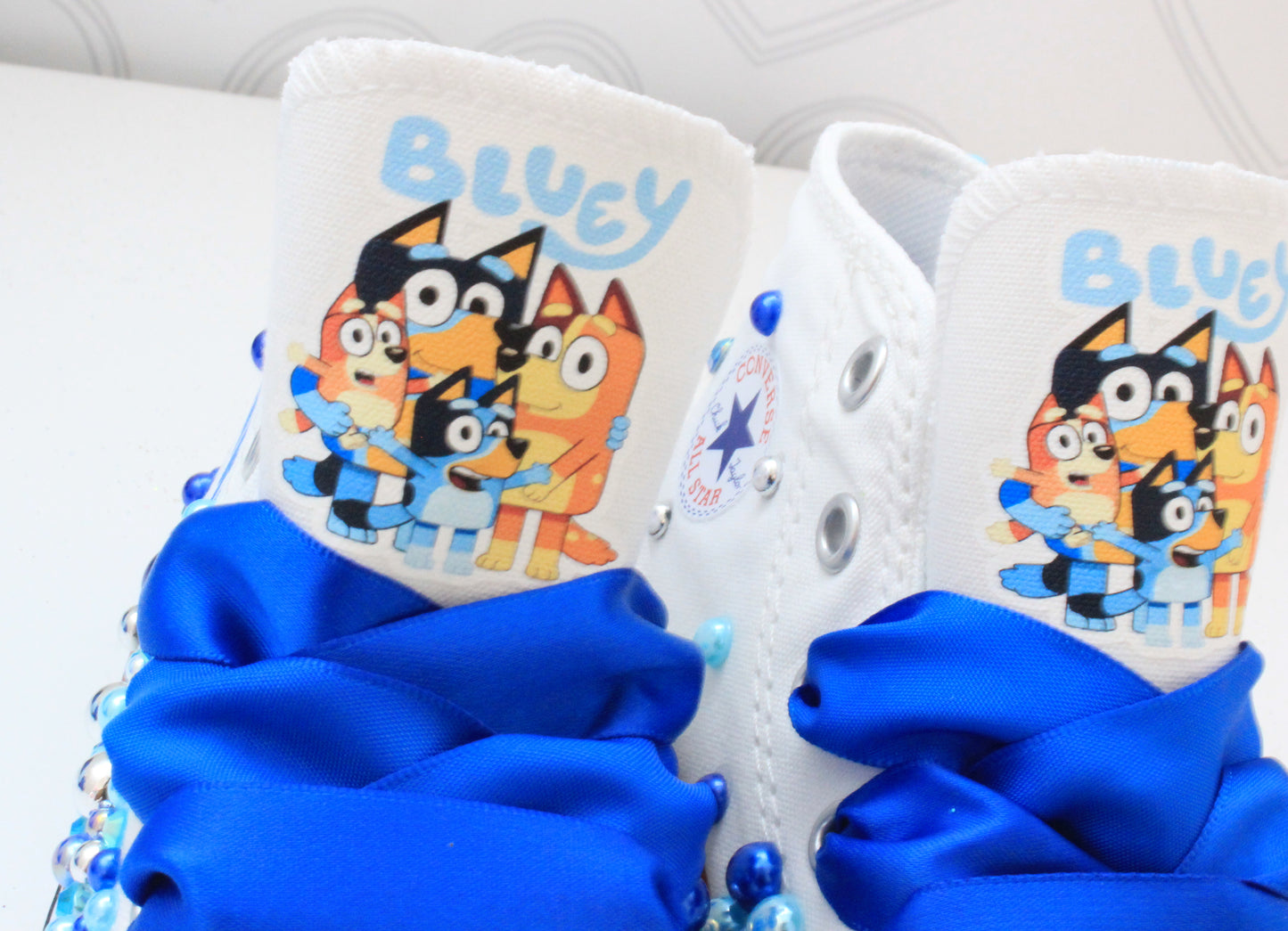 Bluey shoes- Bluey bling Converse-Girls Bluey Shoes- Bluey Converse