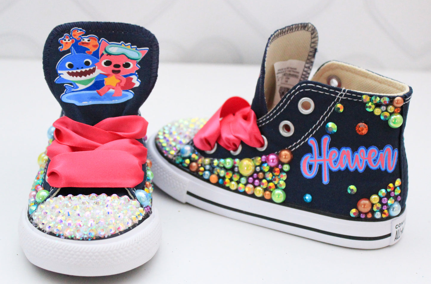 Baby shark shoes- Baby shark bling Converse-Girls Baby shark Shoes