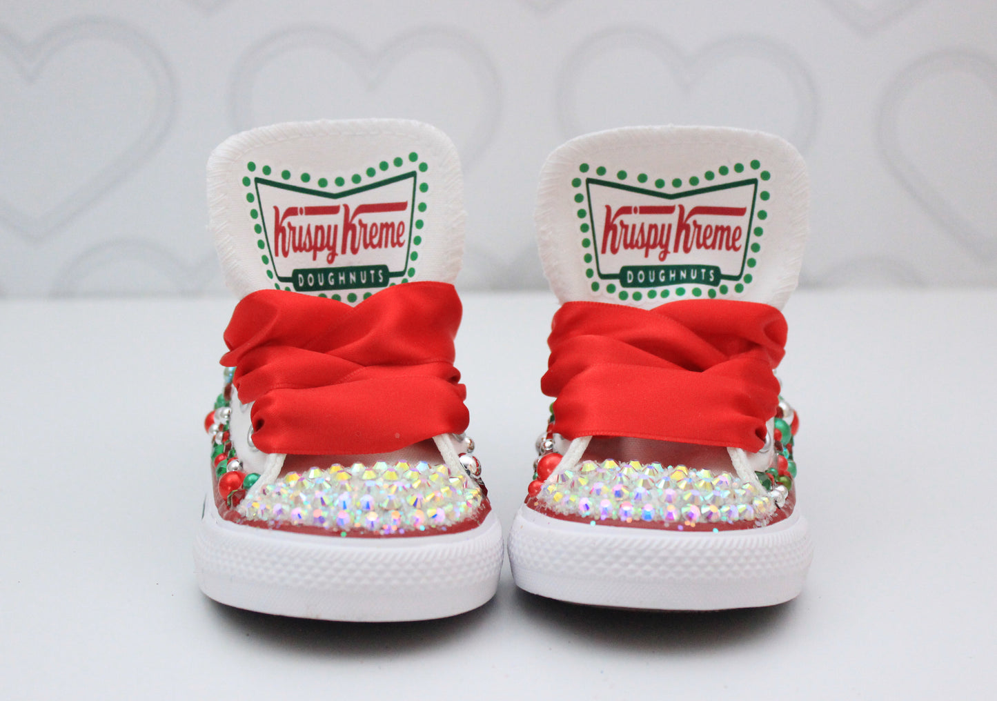 Krispy Kreme shoes- Krispy Kreme bling Converse-Girls Krispy Kreme Shoes- Krispy Kreme Converse