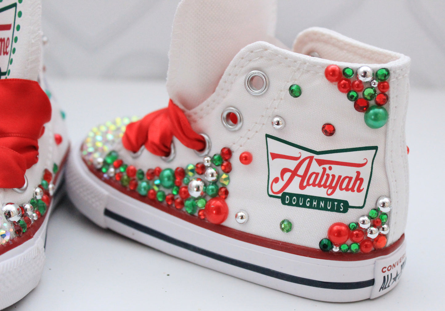 Krispy Kreme shoes- Krispy Kreme bling Converse-Girls Krispy Kreme Shoes- Krispy Kreme Converse
