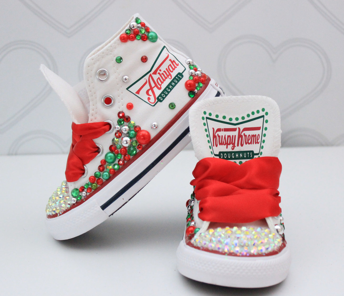 Krispy Kreme shoes- Krispy Kreme bling Converse-Girls Krispy Kreme Shoes- Krispy Kreme Converse
