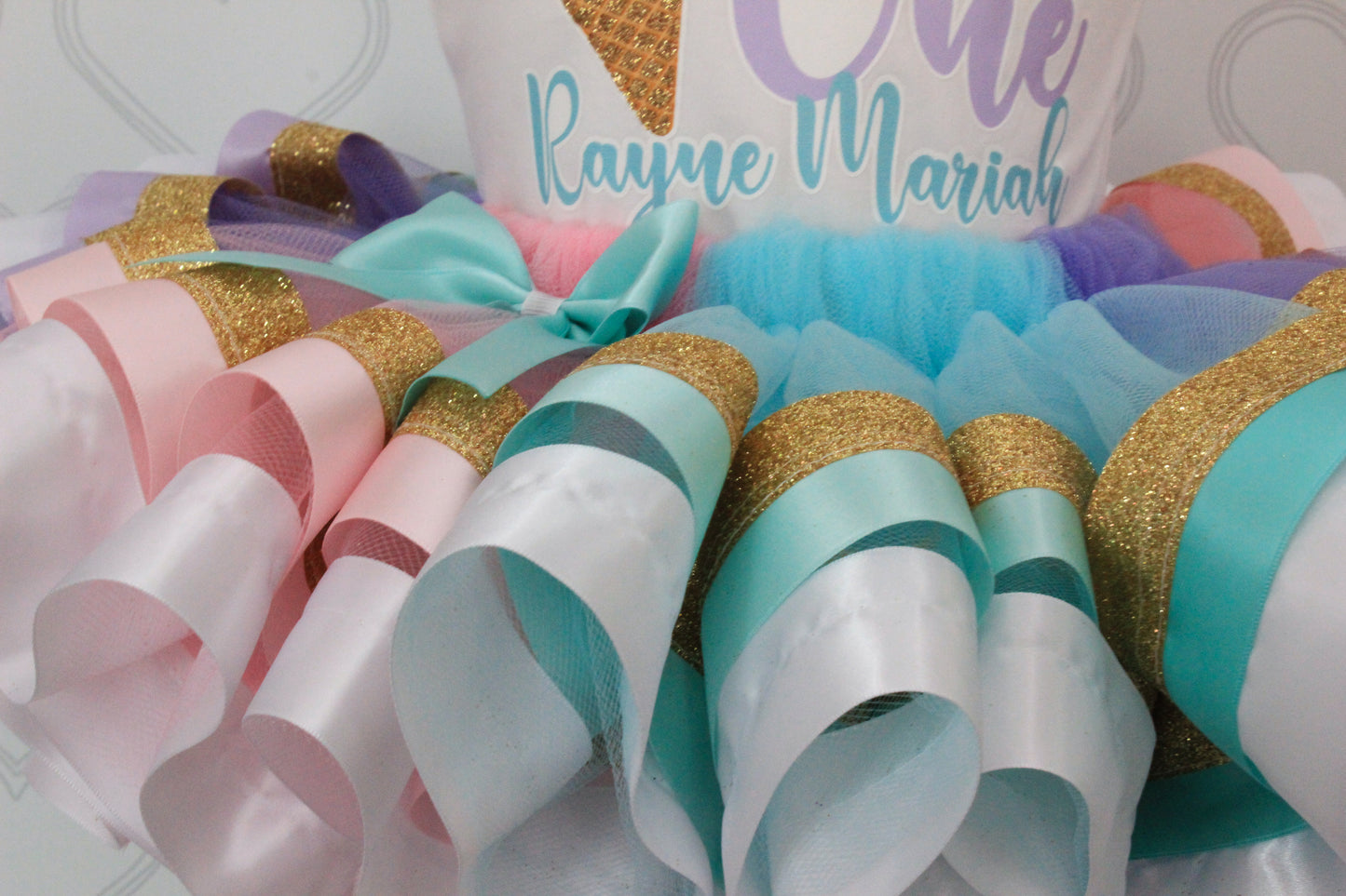 Ice Cream Tutu set- Ice Cream outfit-Ice Cream dress-Ice Cream tutu-Sweet one tutu-sweet one outfit
