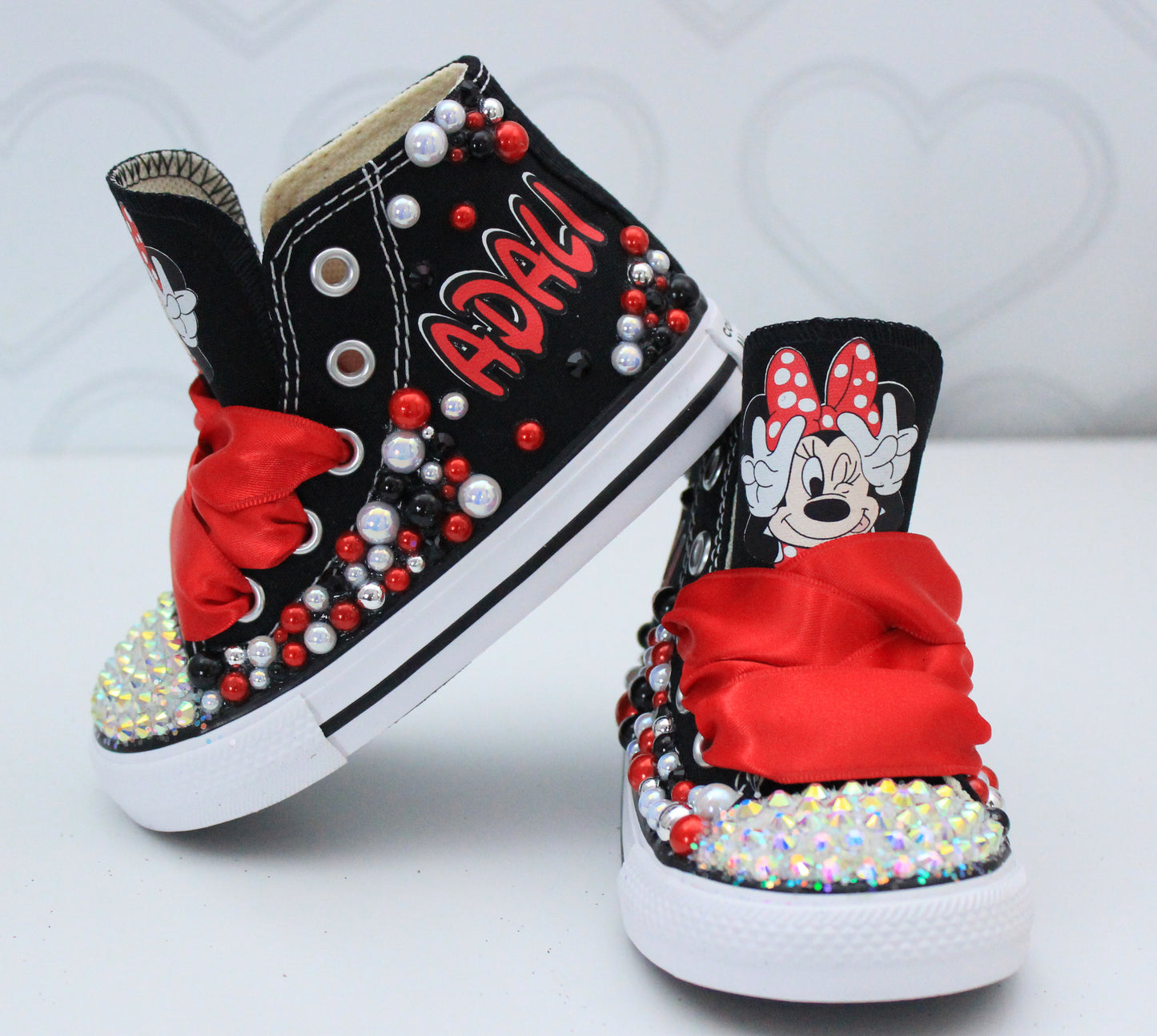 Minnie shoes- Minnie bling Converse-Girls Minnie Shoes