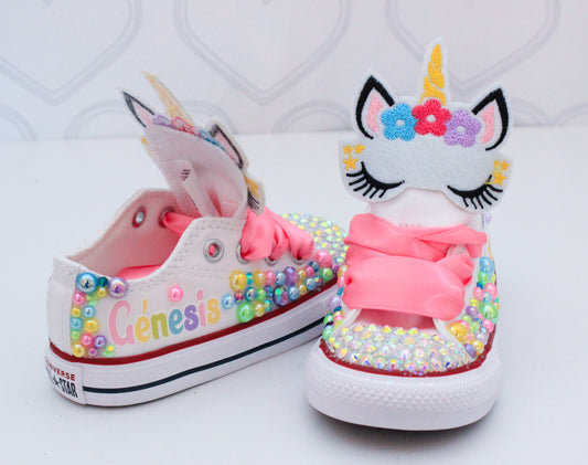 Unicorn shoes- Unicorn bling Converse-Girls Unicorn Shoes-Unicorn converse