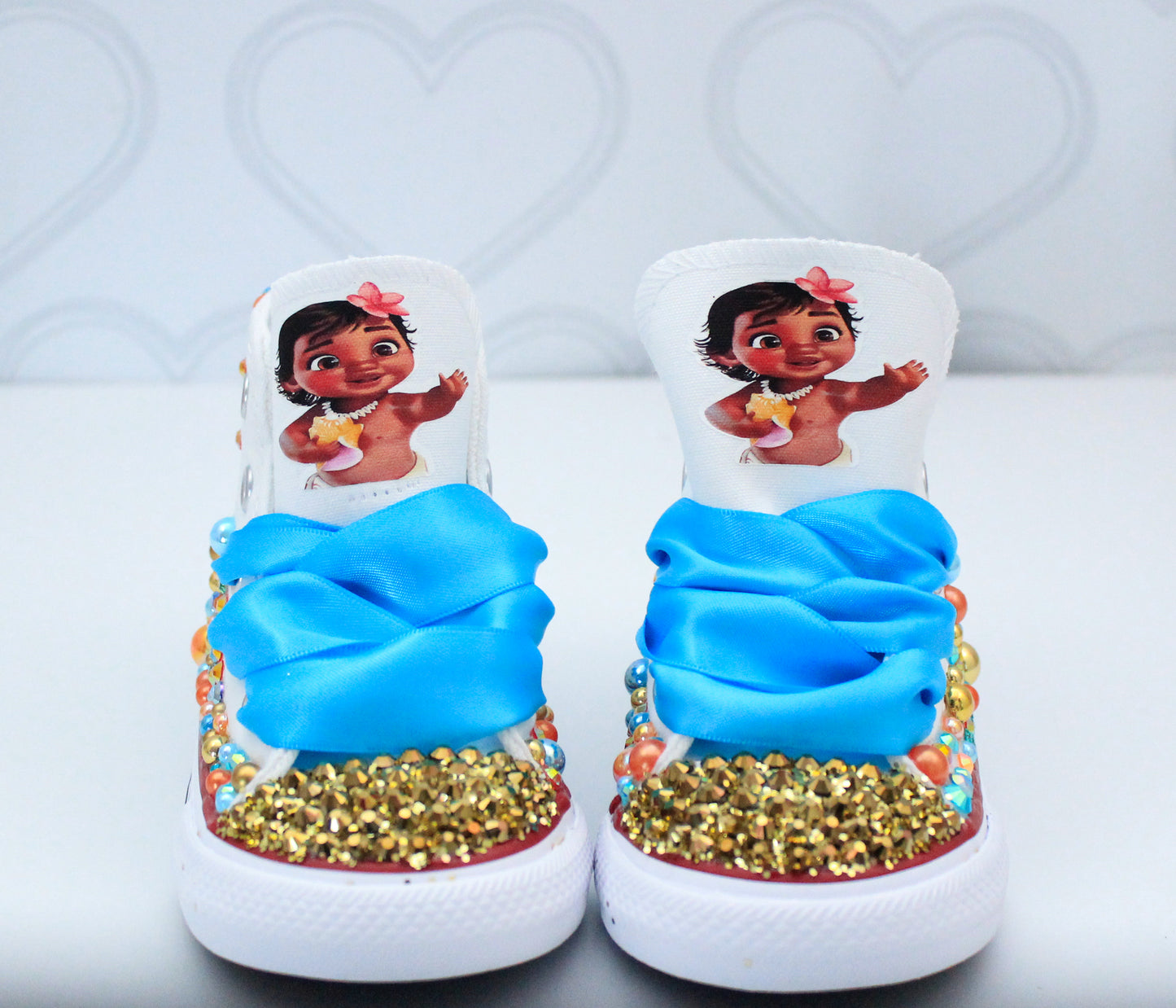 Moana shoes- Moana bling Converse-Girls Moana Shoes-Moana Converse