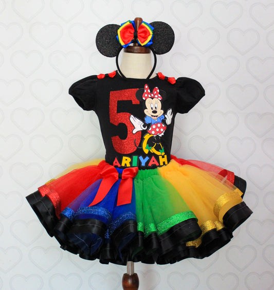 Mouse Tutu set- mouse outfit- mouse birthday outfit