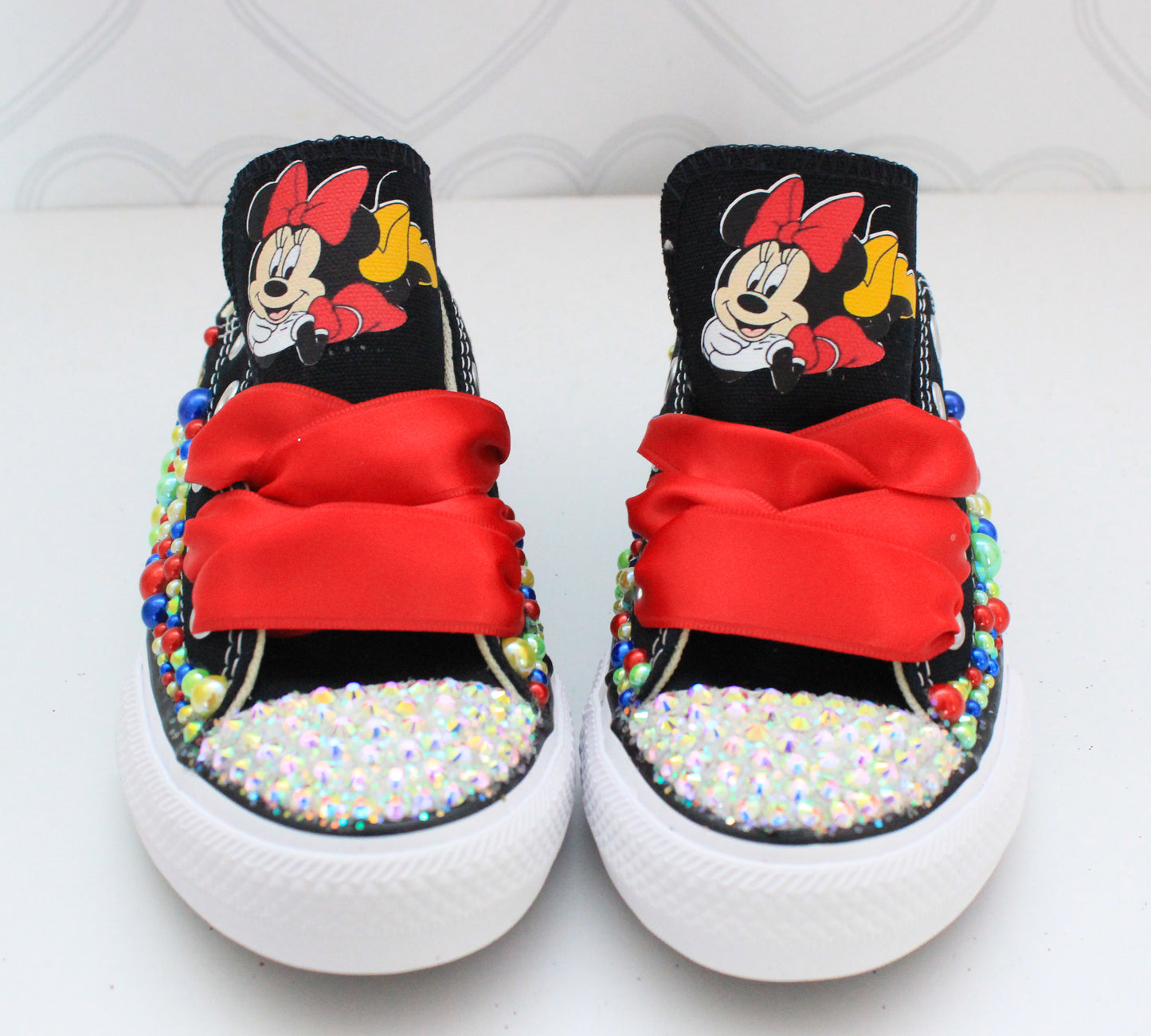 Minnie shoes- Minnie bling Converse-Girls Minnie Shoes