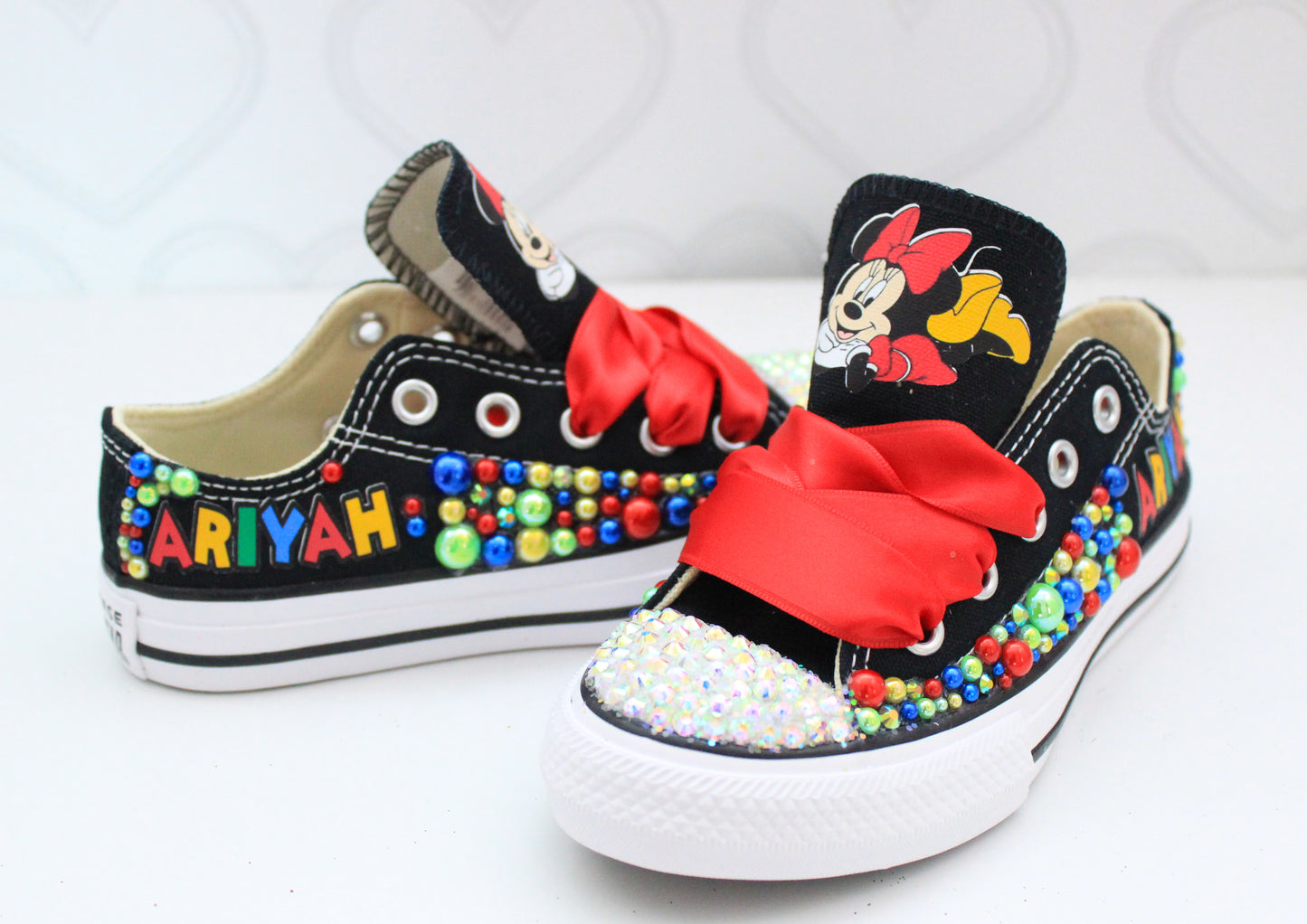 Minnie shoes- Minnie bling Converse-Girls Minnie Shoes