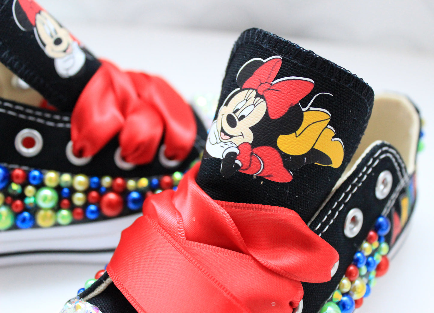 Minnie shoes- Minnie bling Converse-Girls Minnie Shoes