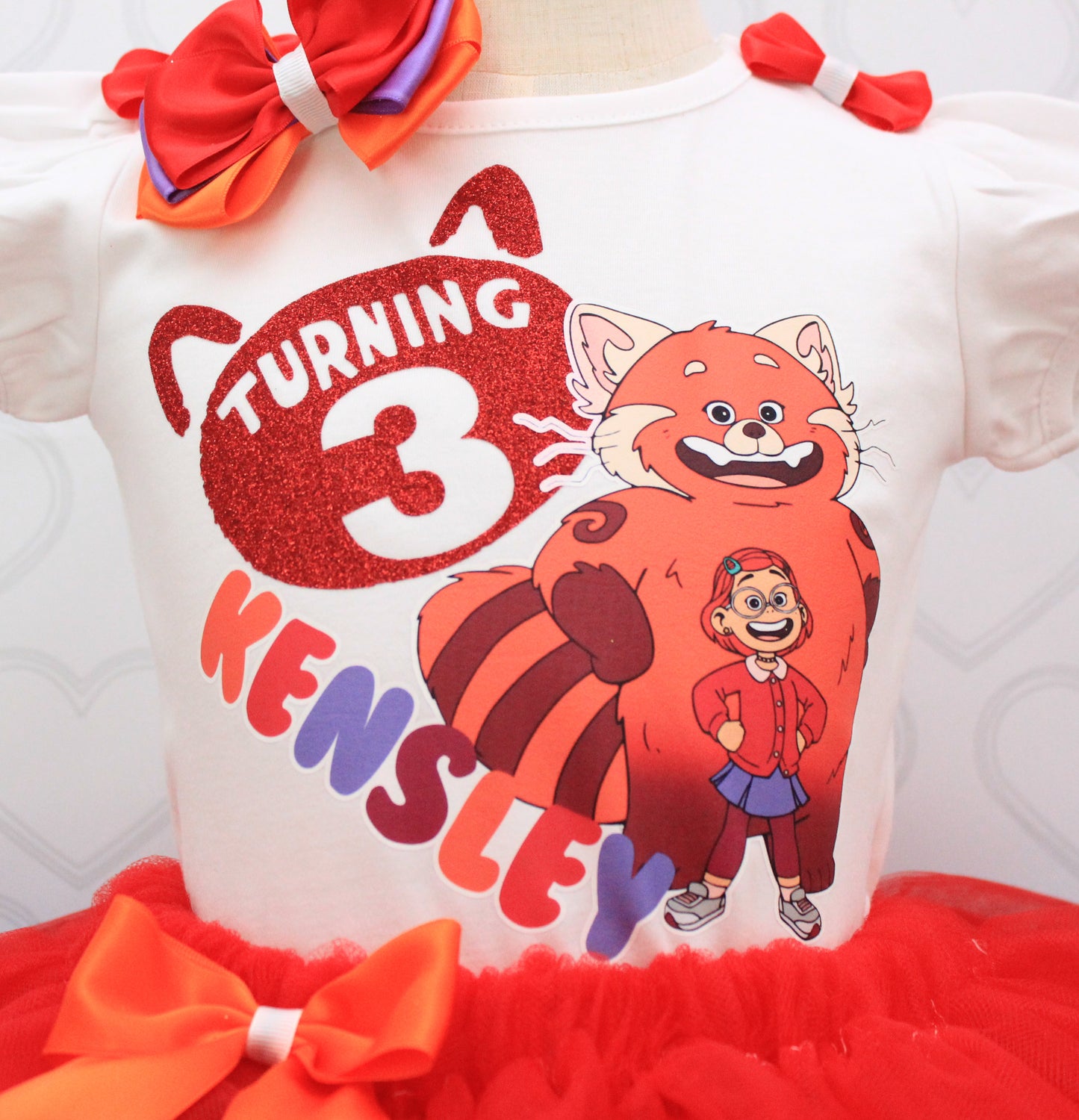 Turning Red tutu set-Turning Red outfit-Turning Red dress-Turning red birthday