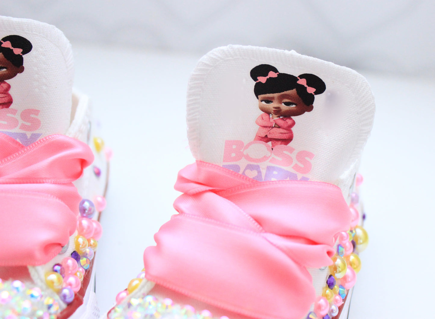 Boss Baby shoes- Boss baby bling Converse-Girls Boss baby Shoes-boss baby converse
