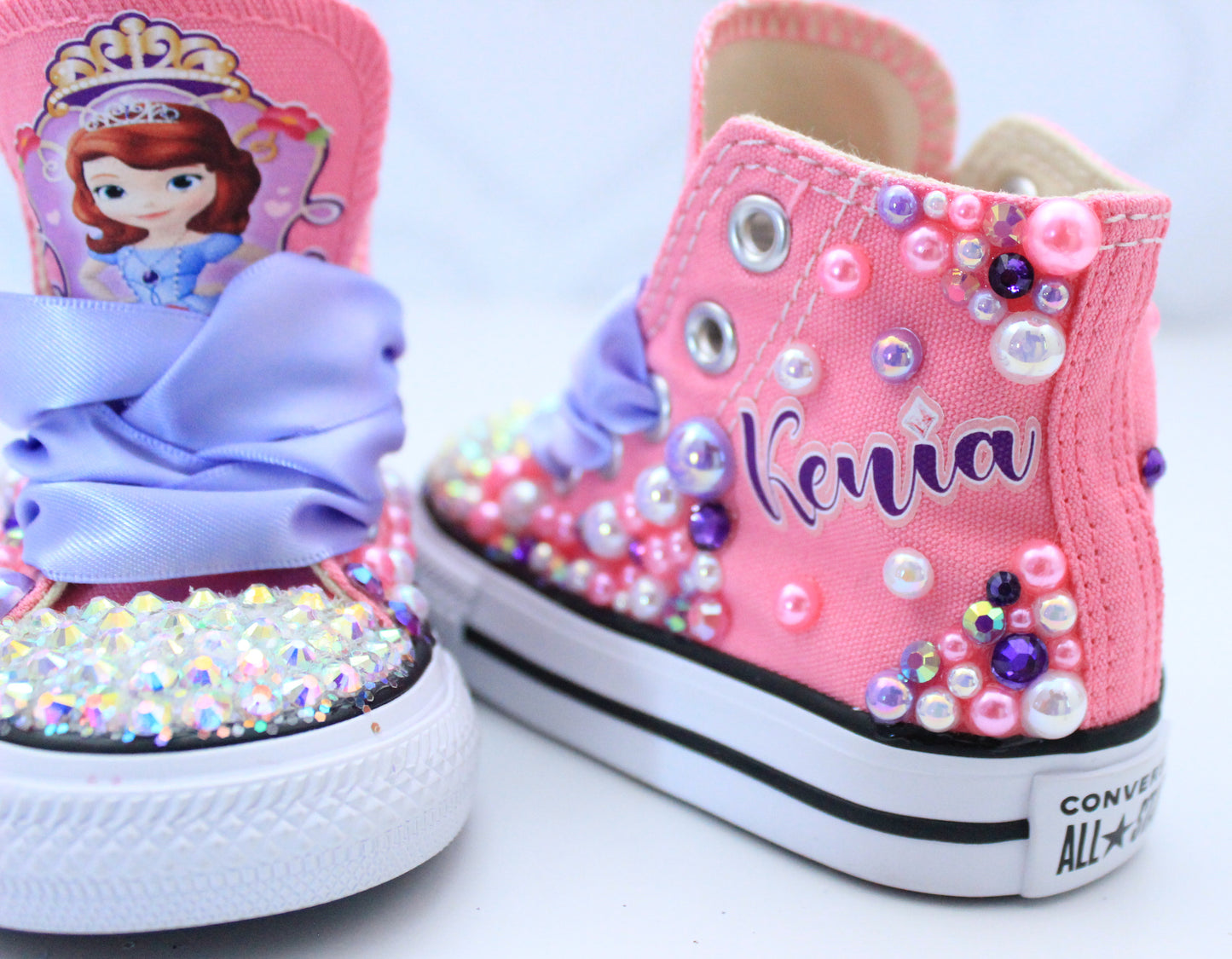 Sofia the first shoes- Sofia the first Converse-Girls Sofia the first Shoes-first birthday Converse
