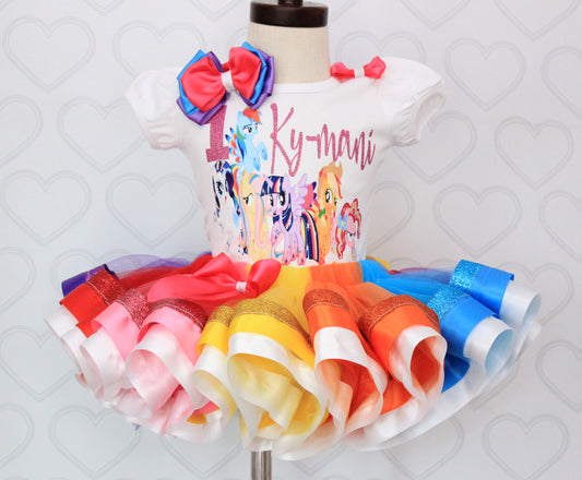 My little pony tutu set- My little pony outfit-My little pony birthday outfit-My little pony birthday