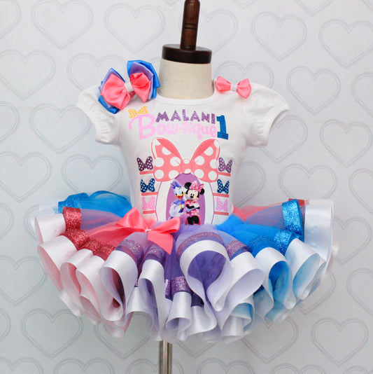 Minnie Bowtique Tutu set- Minnie Bowtique outfit- Minnie Bowtique birthday outfit-Minnie Bowtique-Minnie Bow toons