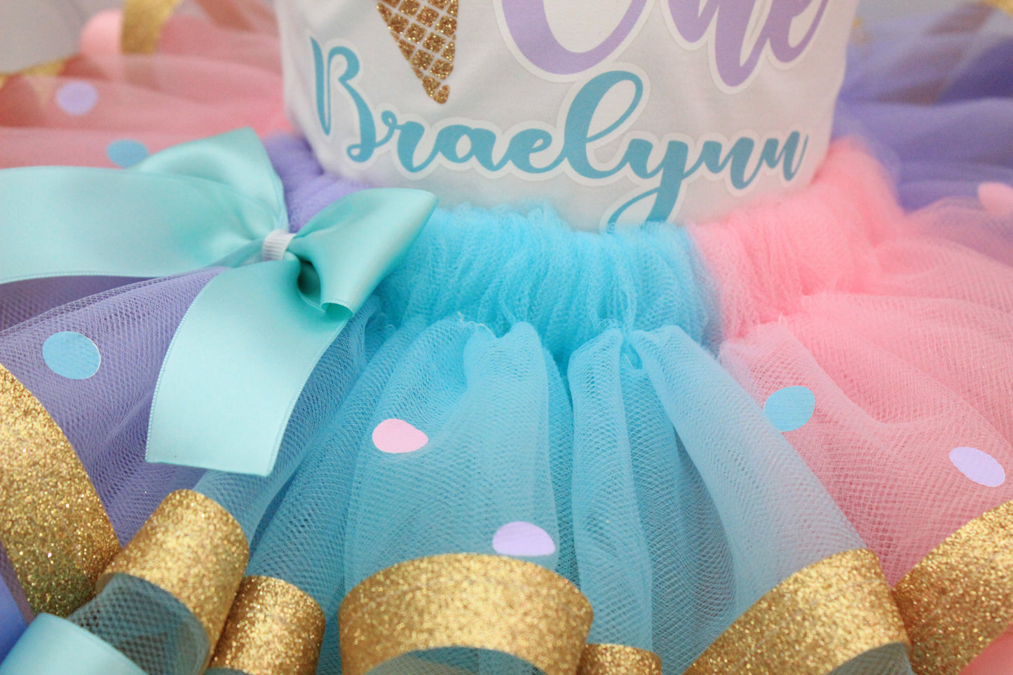Ice Cream Tutu set- Ice Cream outfit-Ice Cream dress-Ice Cream tutu-Sweet one tutu-sweet one outfit