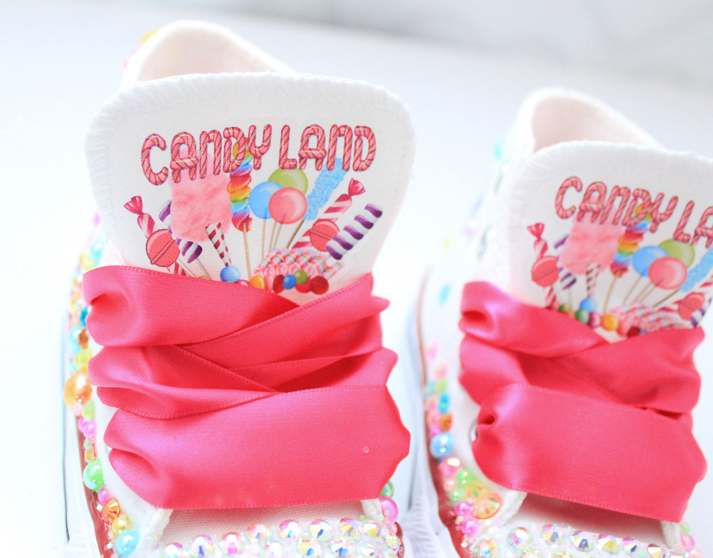 Candy Land shoes- Candy Land bling Converse-Girls Candy Land Shoes-Candy Land Converse