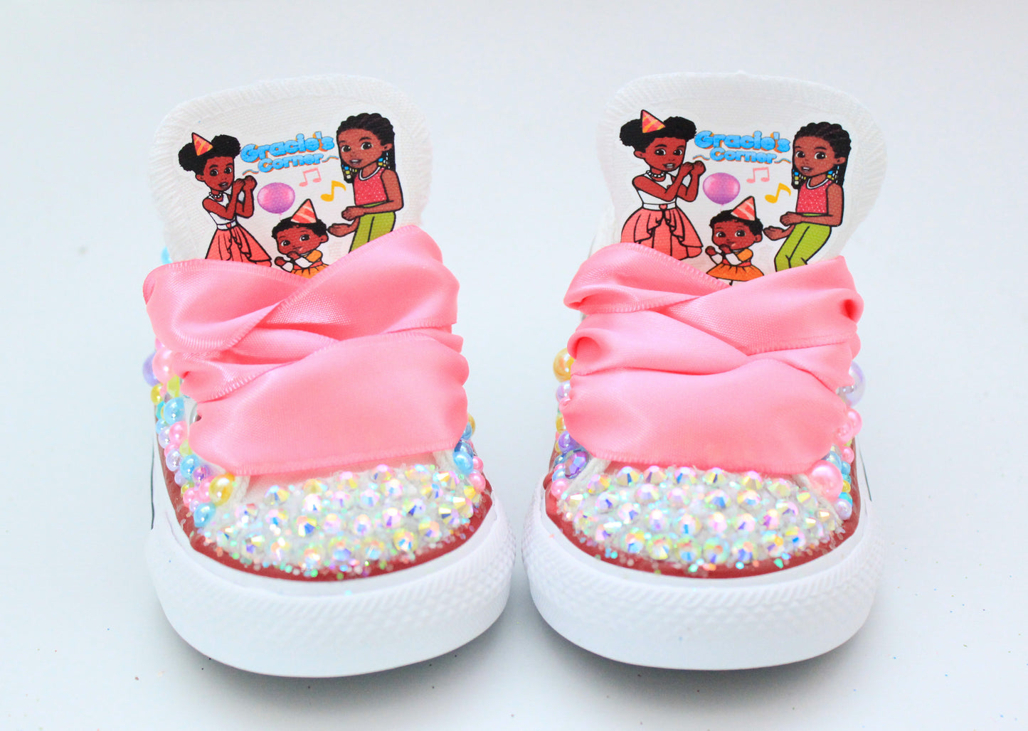 Gracie's corner shoes- Gracie's corner bling Converse-Girls Gracie's corner Shoes-Gracie's corner Converse