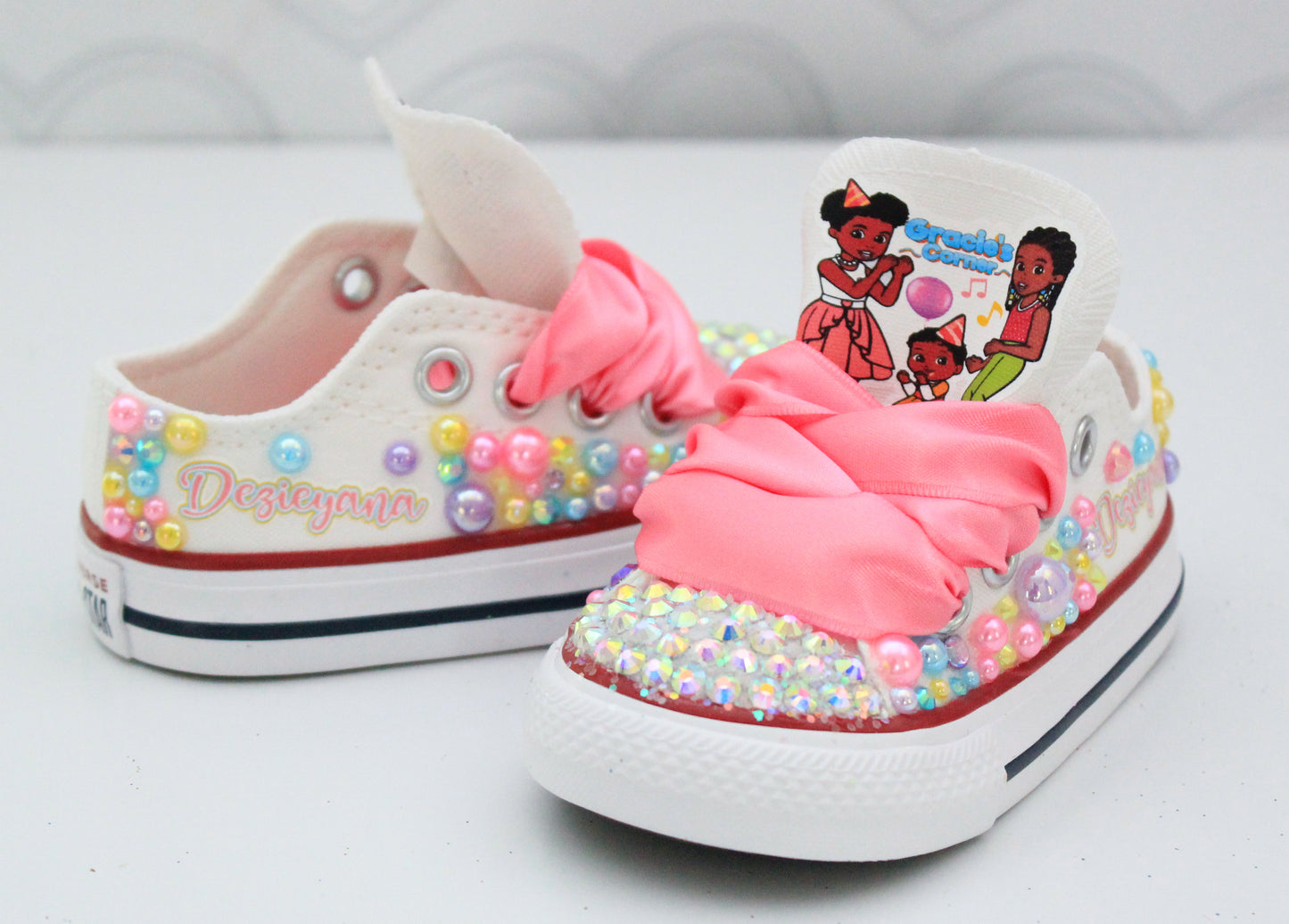 Gracie's corner shoes- Gracie's corner bling Converse-Girls Gracie's corner Shoes-Gracie's corner Converse