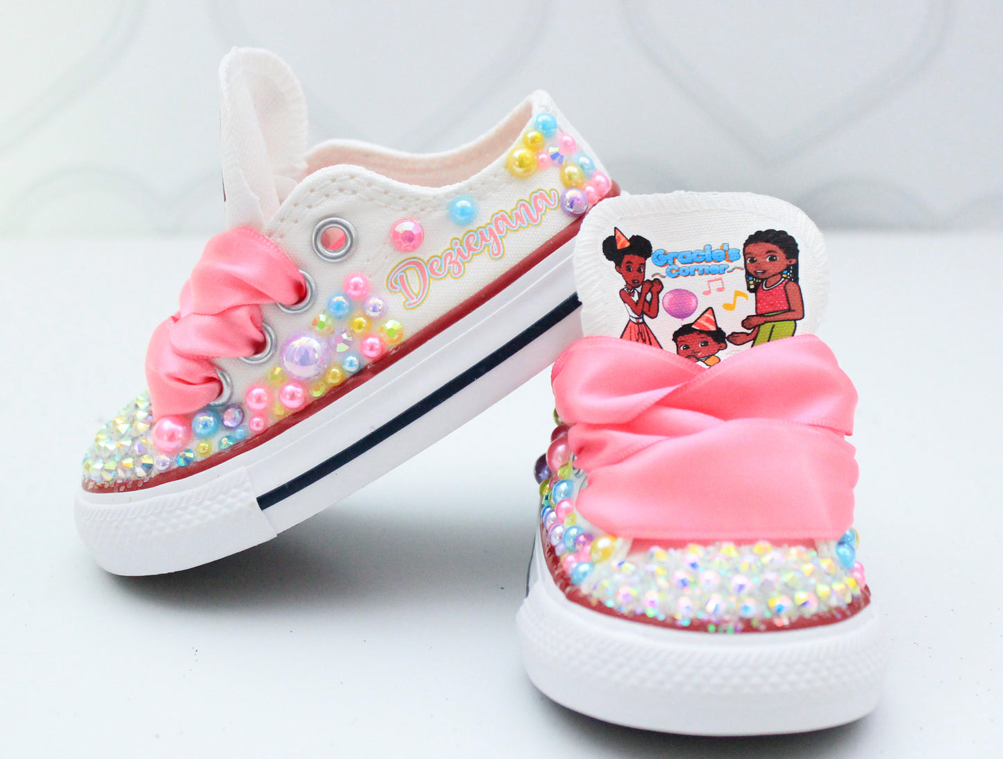 Gracie's corner shoes- Gracie's corner bling Converse-Girls Gracie's corner Shoes-Gracie's corner Converse