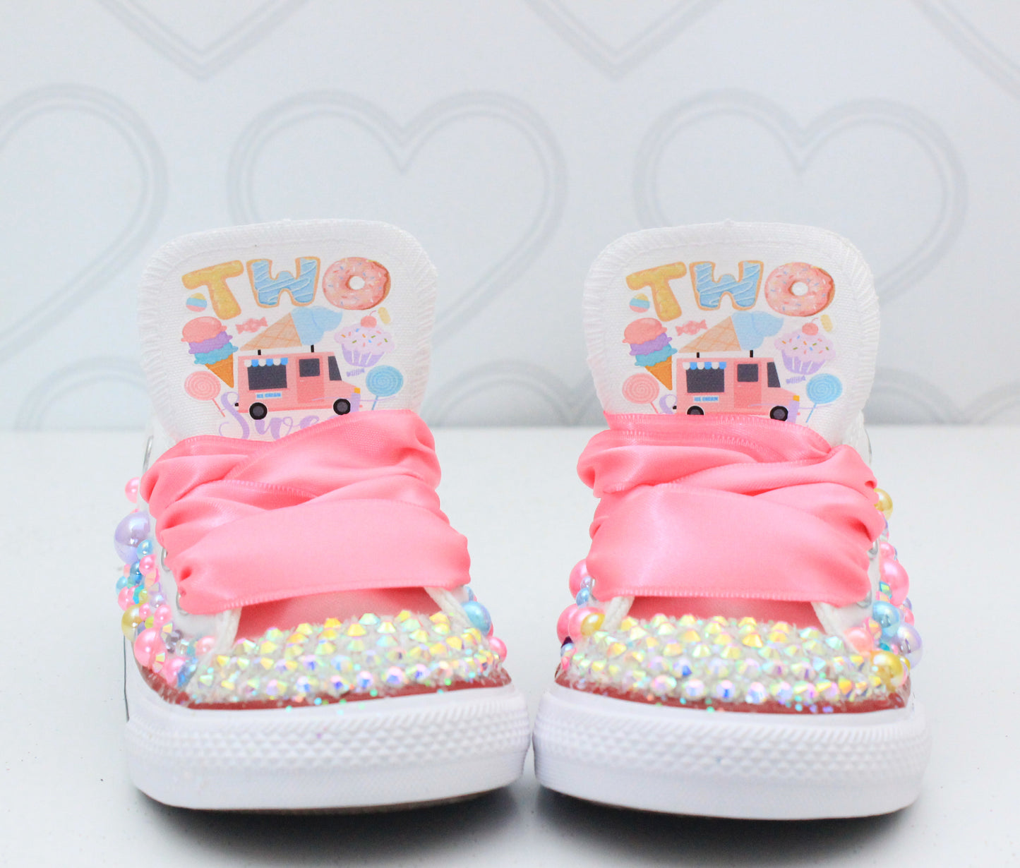 Sweet one shoes- Sweet one bling Converse-Girls Sweet one Shoes-ice cream shoes-Two sweet shoes