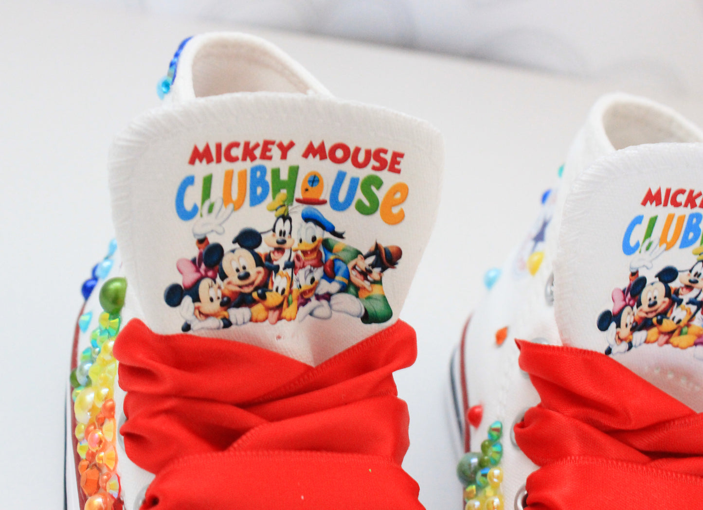 Mickey mouse clubhouse shoes- Mickey mouse clubhouse bling Converse-Girls Mickey mouse clubhouse Shoes-Mickey mouse clubhouse Converse