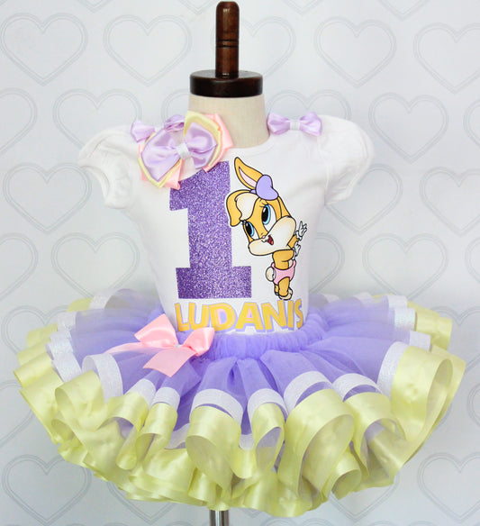 Lola bunny tutu set-Lola bunny outfit-Lola bunny dress-Baby looney tunes outfit
