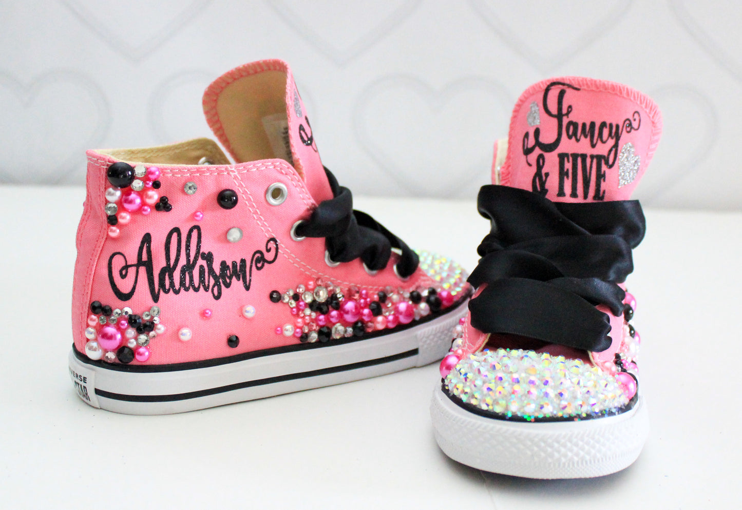 Fancy Fabulous and Five shoes- Fancy Fabulous and Five bling Converse- Girls Fancy Fabulous and Five Shoes-Fancy Fabulous and Five Converse