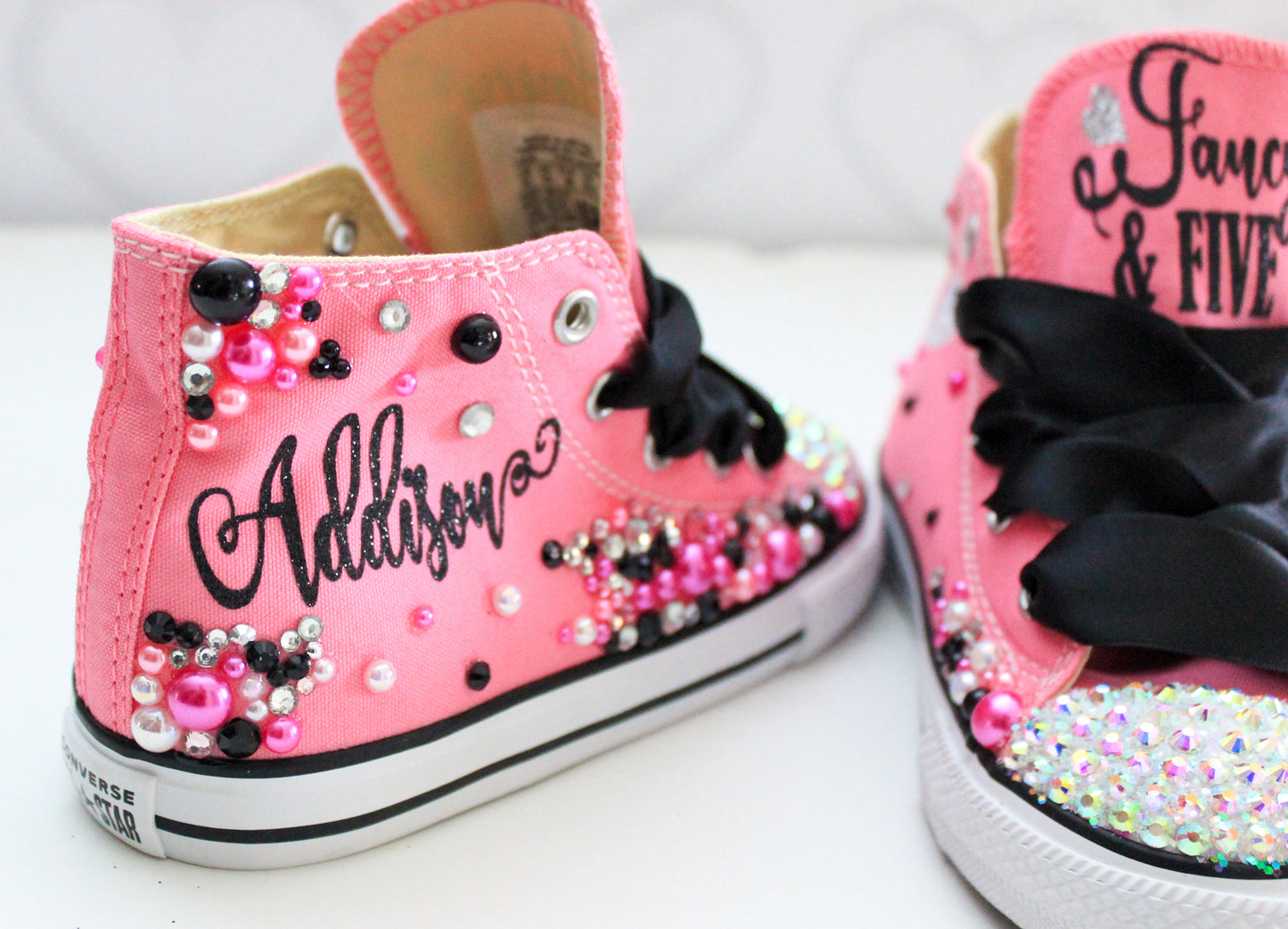 Fancy Fabulous and Five shoes- Fancy Fabulous and Five bling Converse- Girls Fancy Fabulous and Five Shoes-Fancy Fabulous and Five Converse