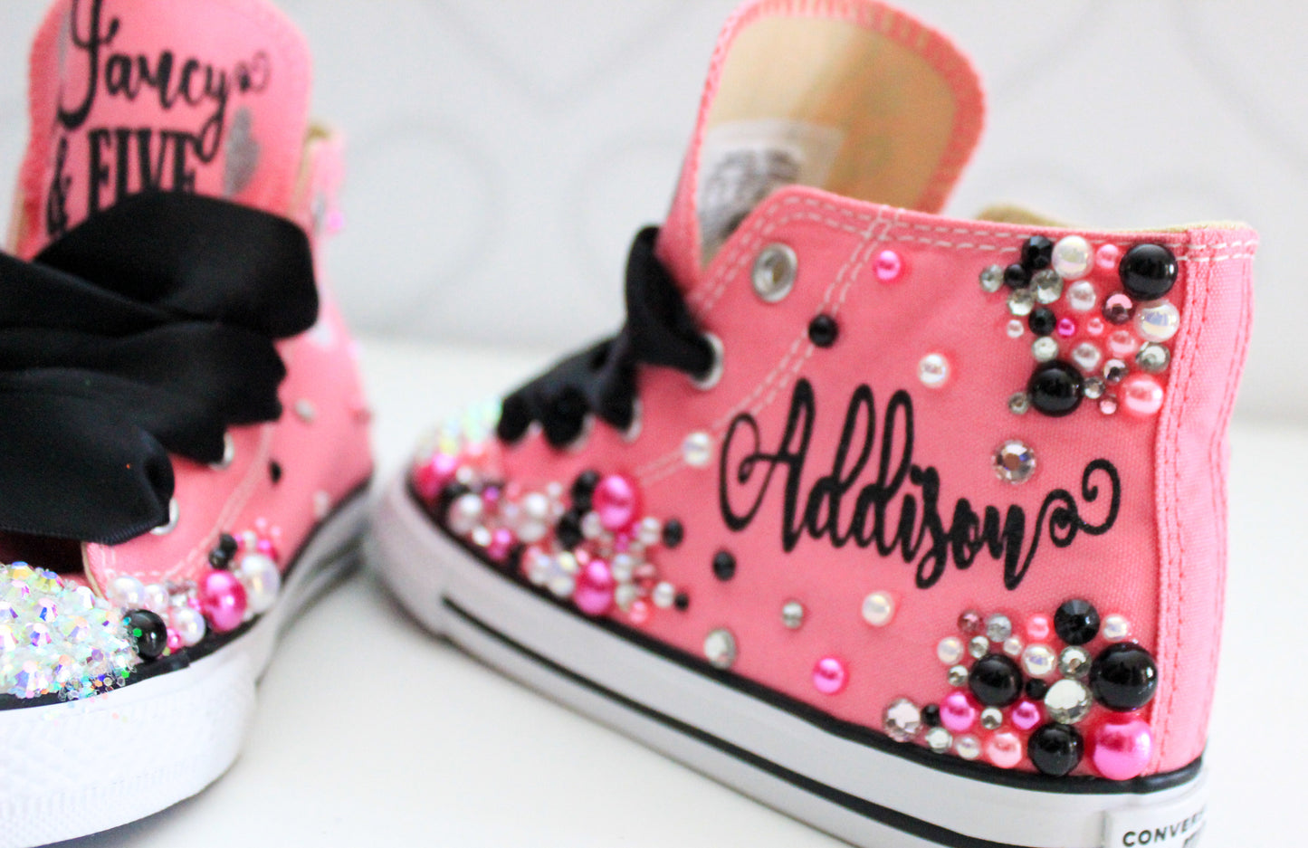 Fancy Fabulous and Five shoes- Fancy Fabulous and Five bling Converse- Girls Fancy Fabulous and Five Shoes-Fancy Fabulous and Five Converse