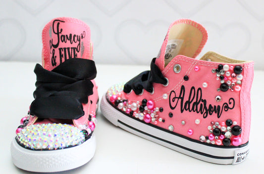 Fancy Fabulous and Five shoes- Fancy Fabulous and Five bling Converse- Girls Fancy Fabulous and Five Shoes-Fancy Fabulous and Five Converse