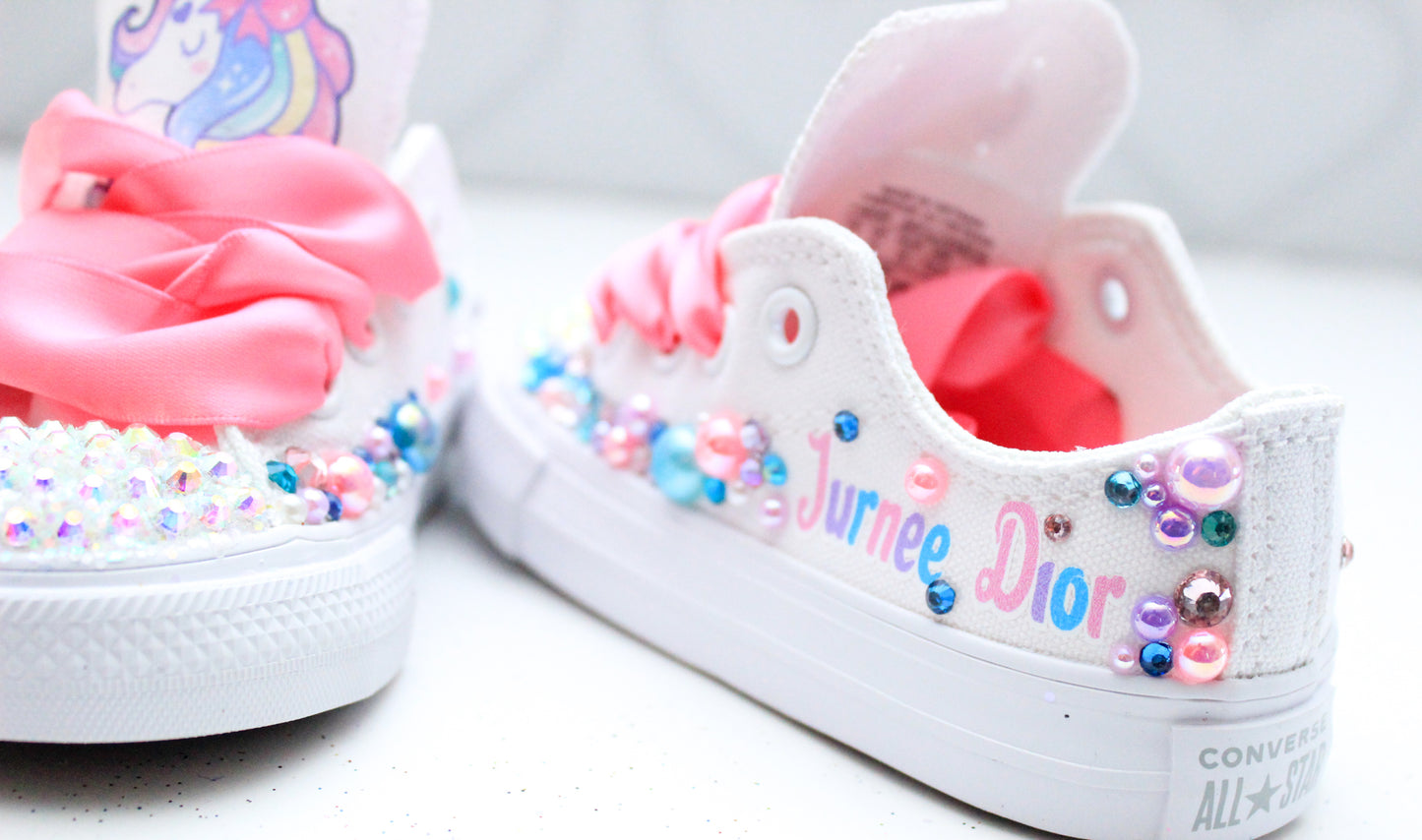 Unicorn shoes- Unicorn bling Converse-Girls Unicorn Shoes-Unicorn Converse