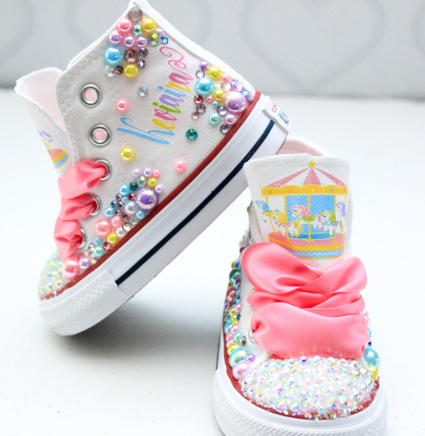 Carousel shoes- Carousel bling Converse-Girls Carousel Shoes-Carousel Converse
