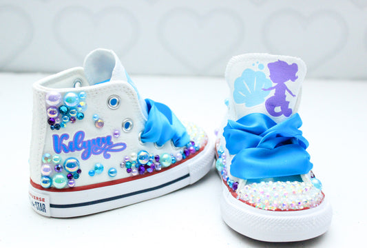Mermaid shoes- Mermaid bling Converse-Girls Mermaid Shoes- Mermaid Converse