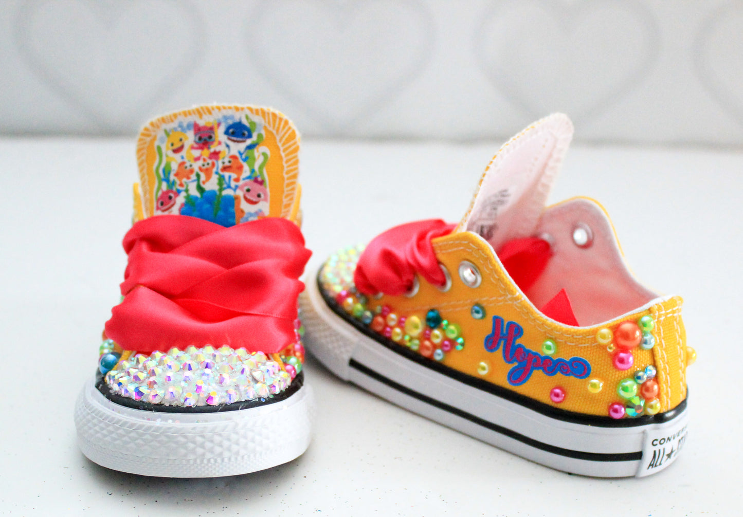 Baby shark shoes- Baby shark bling Converse-Girls Baby shark Shoes