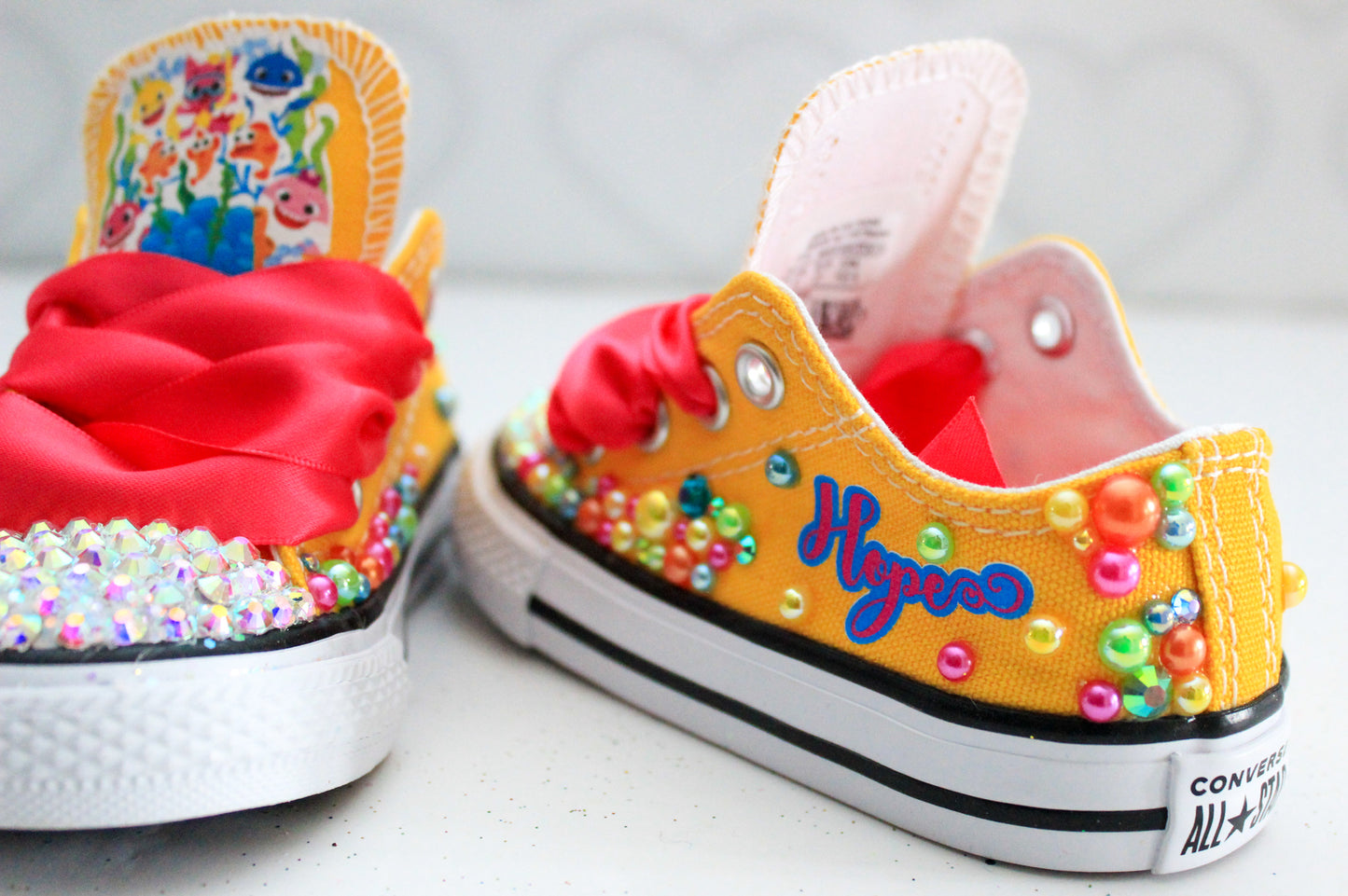 Baby shark shoes- Baby shark bling Converse-Girls Baby shark Shoes