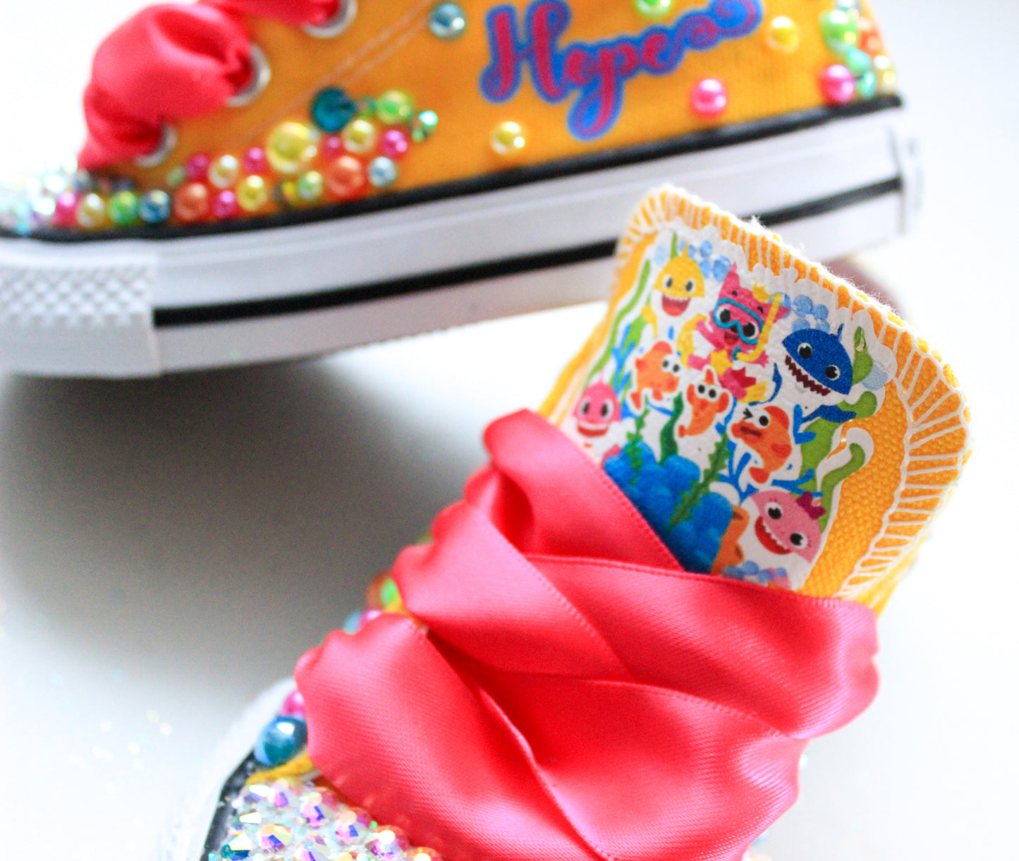 Baby shark shoes- Baby shark bling Converse-Girls Baby shark Shoes
