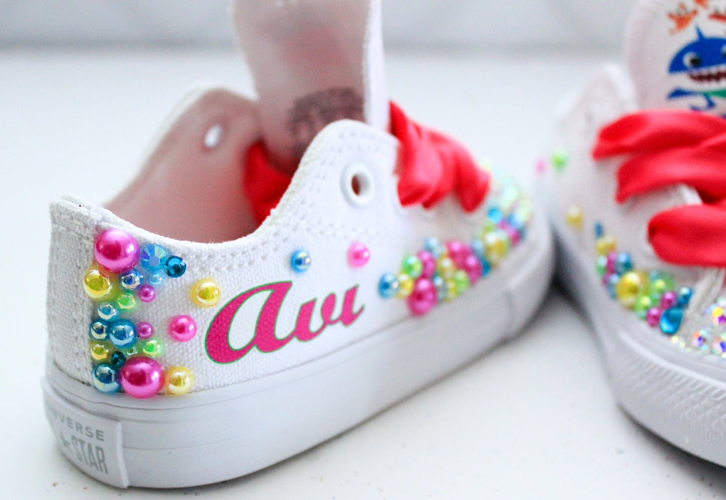 Baby shark shoes- Baby shark bling Converse-Girls Baby shark Shoes