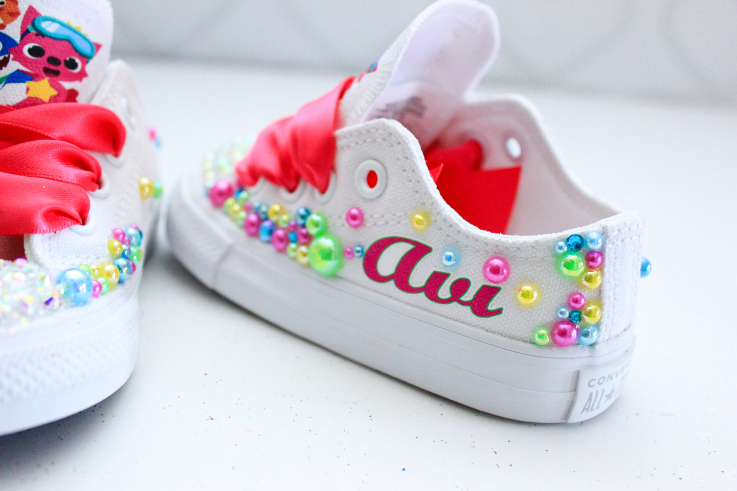 Baby shark shoes- Baby shark bling Converse-Girls Baby shark Shoes