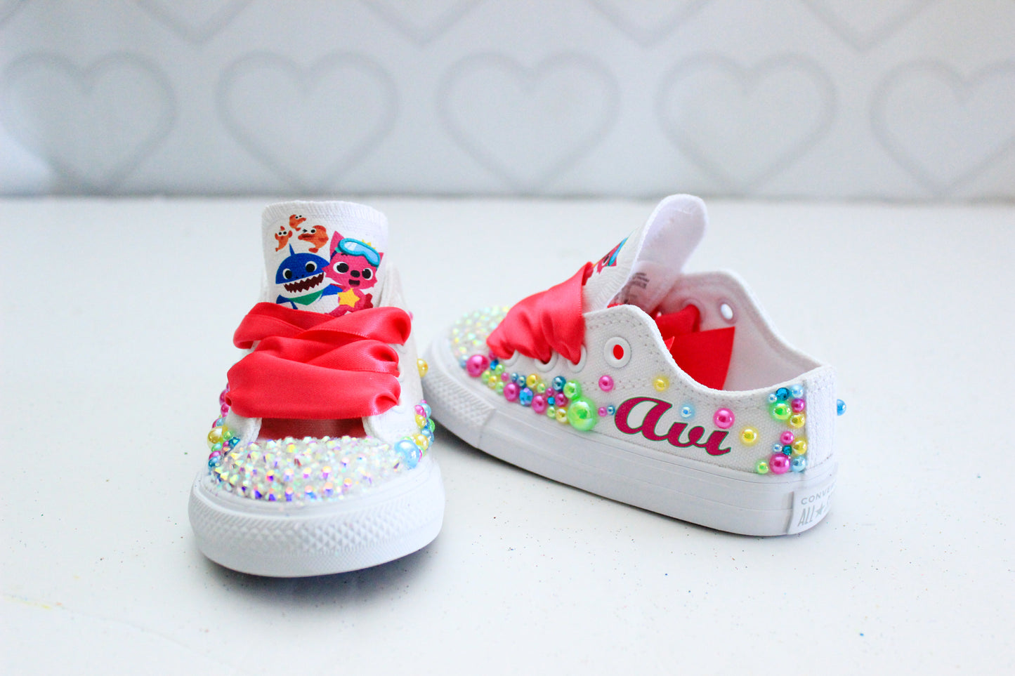 Baby shark shoes- Baby shark bling Converse-Girls Baby shark Shoes