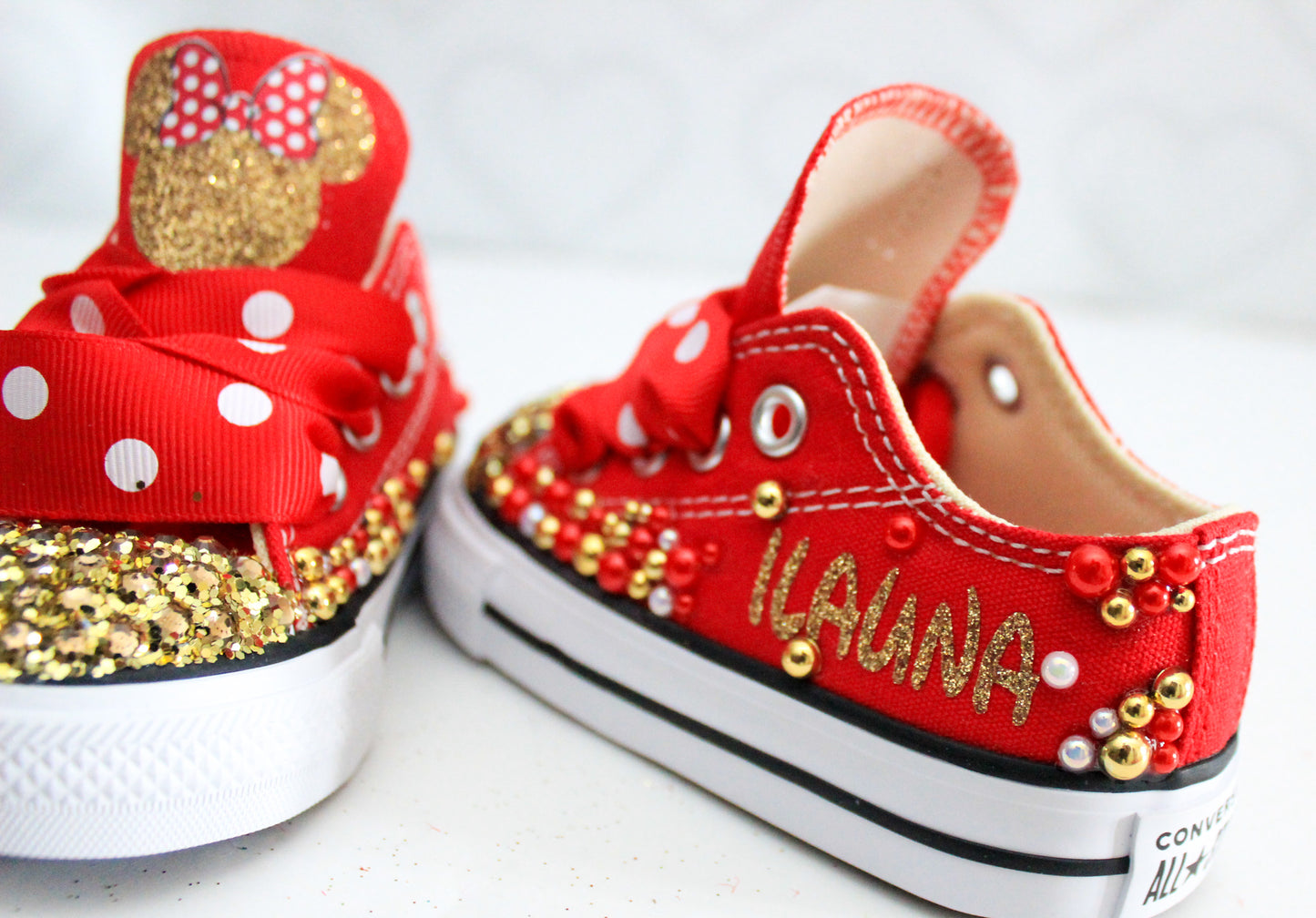 Minnie shoes- Minnie bling Converse-Girls Minnie Shoes-minnie converse