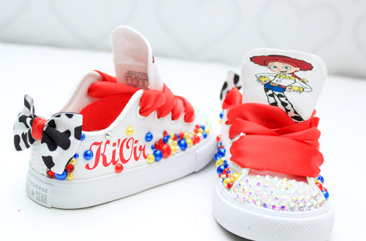 Jessie shoes- Jessie bling Converse-Girls Jessie Shoes- toy story converse